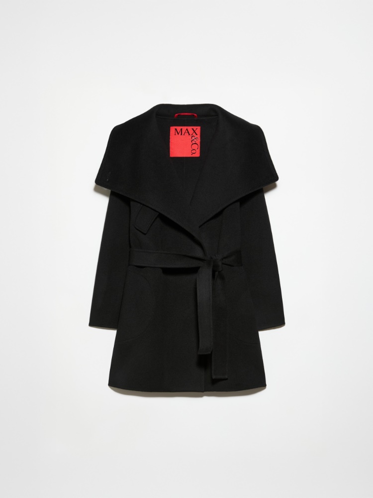 Double-sided pure wool coat - BLACK - MAX&Co.