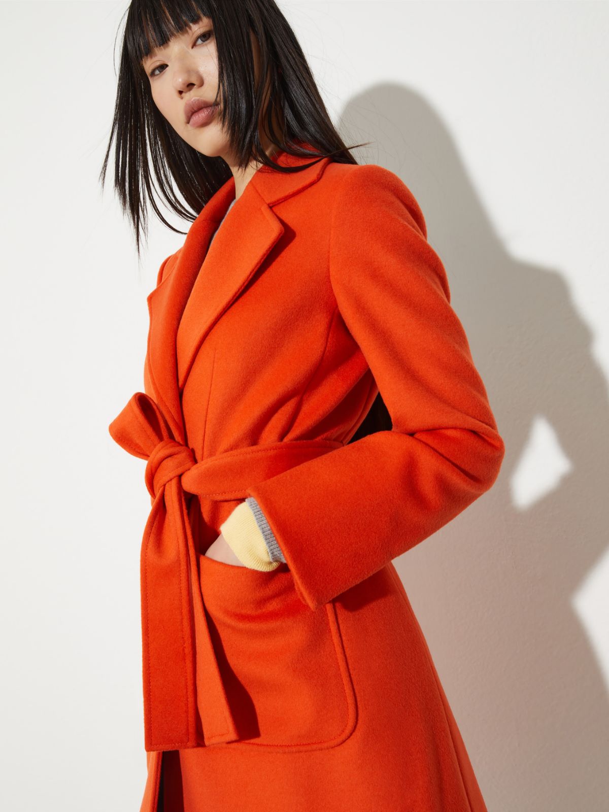 Runaway Mantel aus reiner Wolle - ORANGE - MAX&Co. - 3
