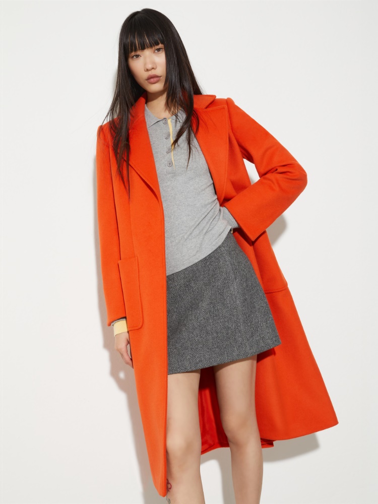 Runaway Mantel aus reiner Wolle - ORANGE - MAX&Co.