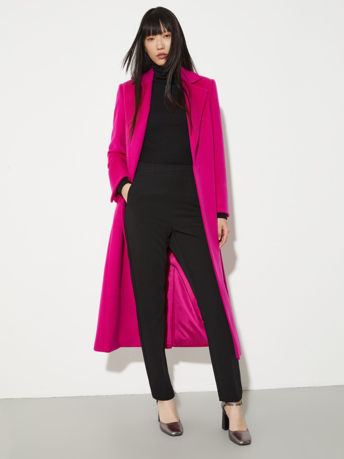Reversible double-faced wool coat - FUCHSIA - MAX&Co.