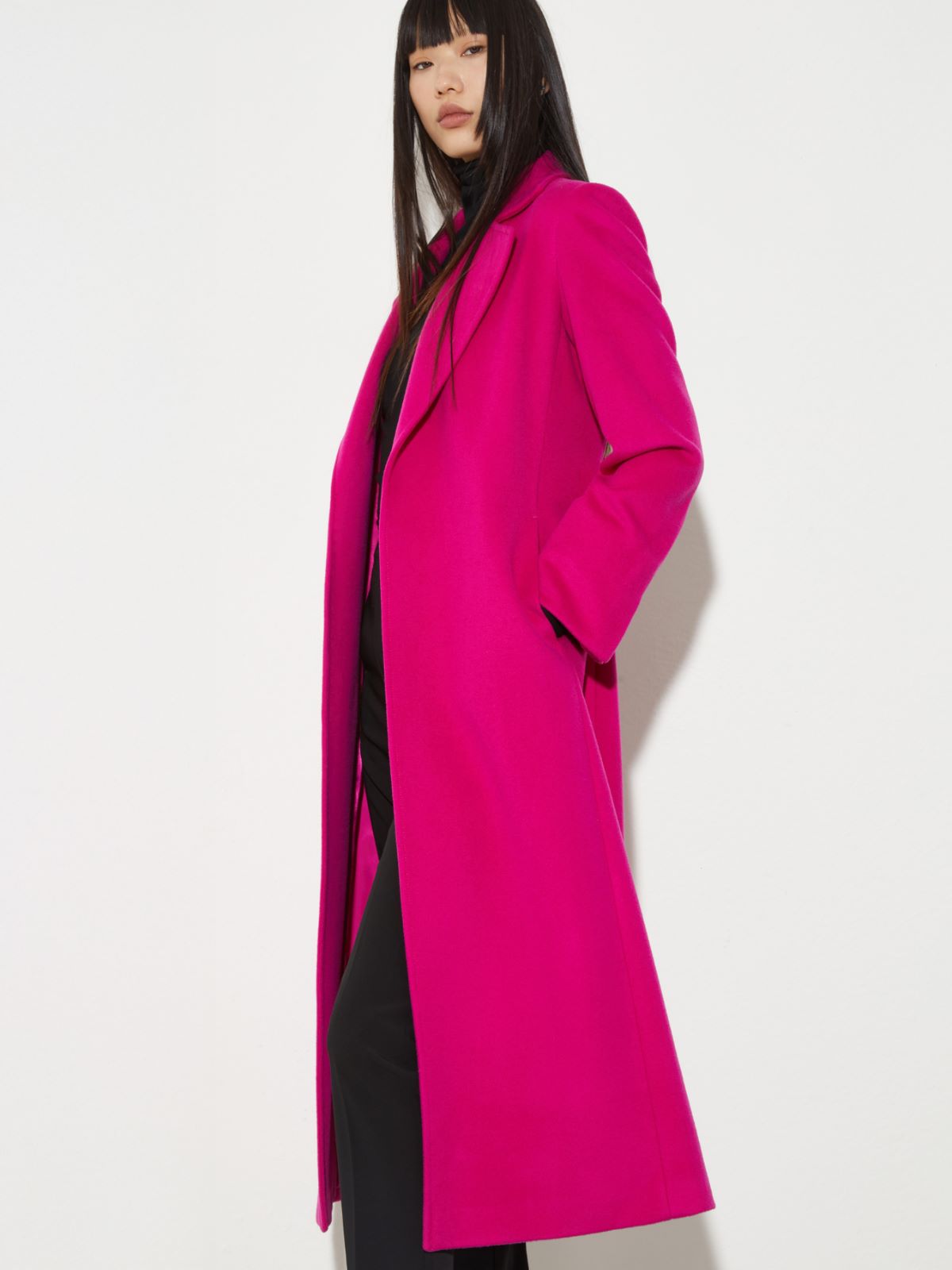 Reversible double-faced wool coat - FUCHSIA - MAX&Co. - 6