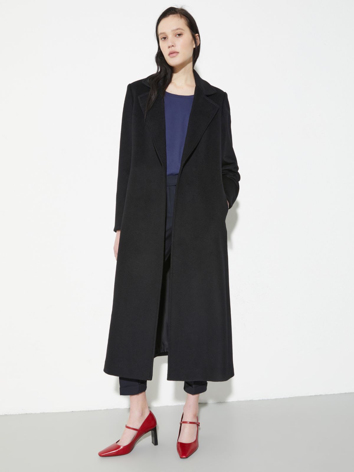 Longrun coat in drap - BLACK - MAX&Co.