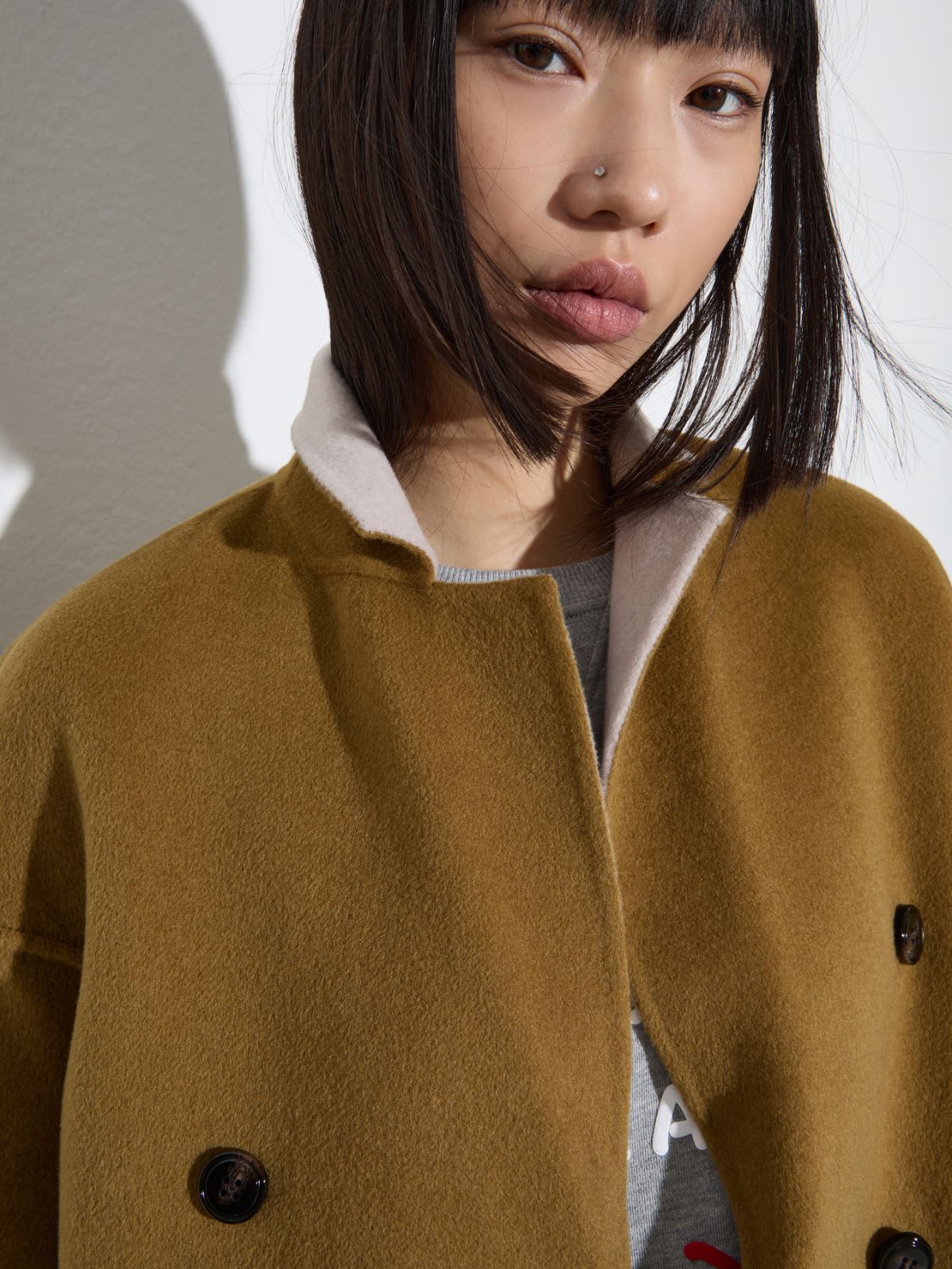 Coat reversibile in lana double - BEIGE - MAX&Co. - 3