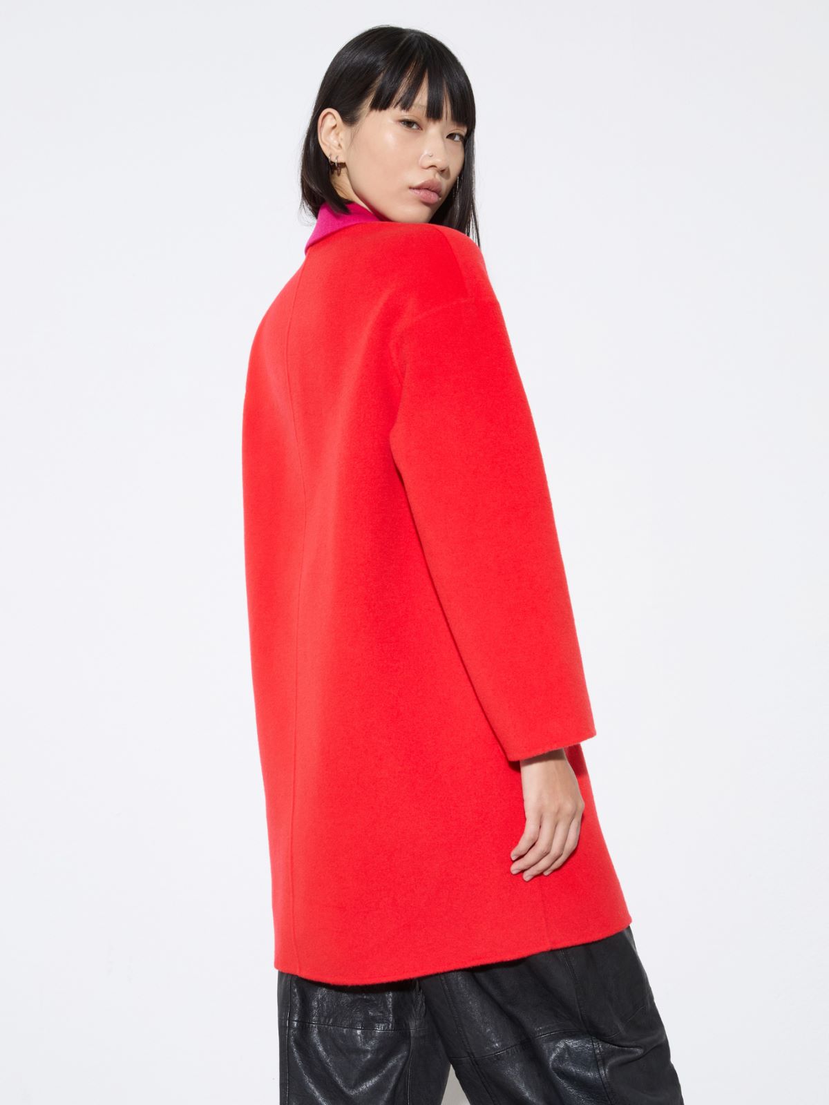 Coat reversibile in lana double - ROSSO - MAX&Co. - 2