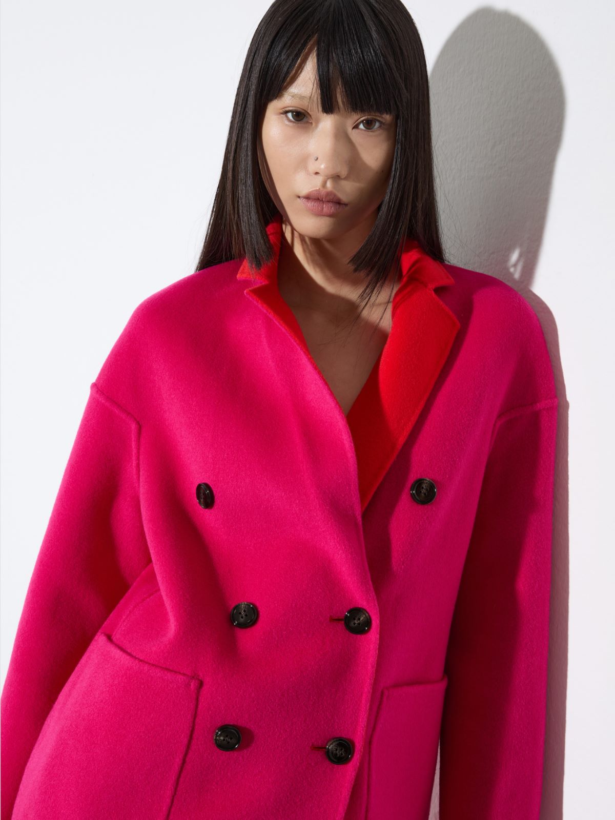 Coat reversibile in lana double - ROSSO - MAX&Co. - 3
