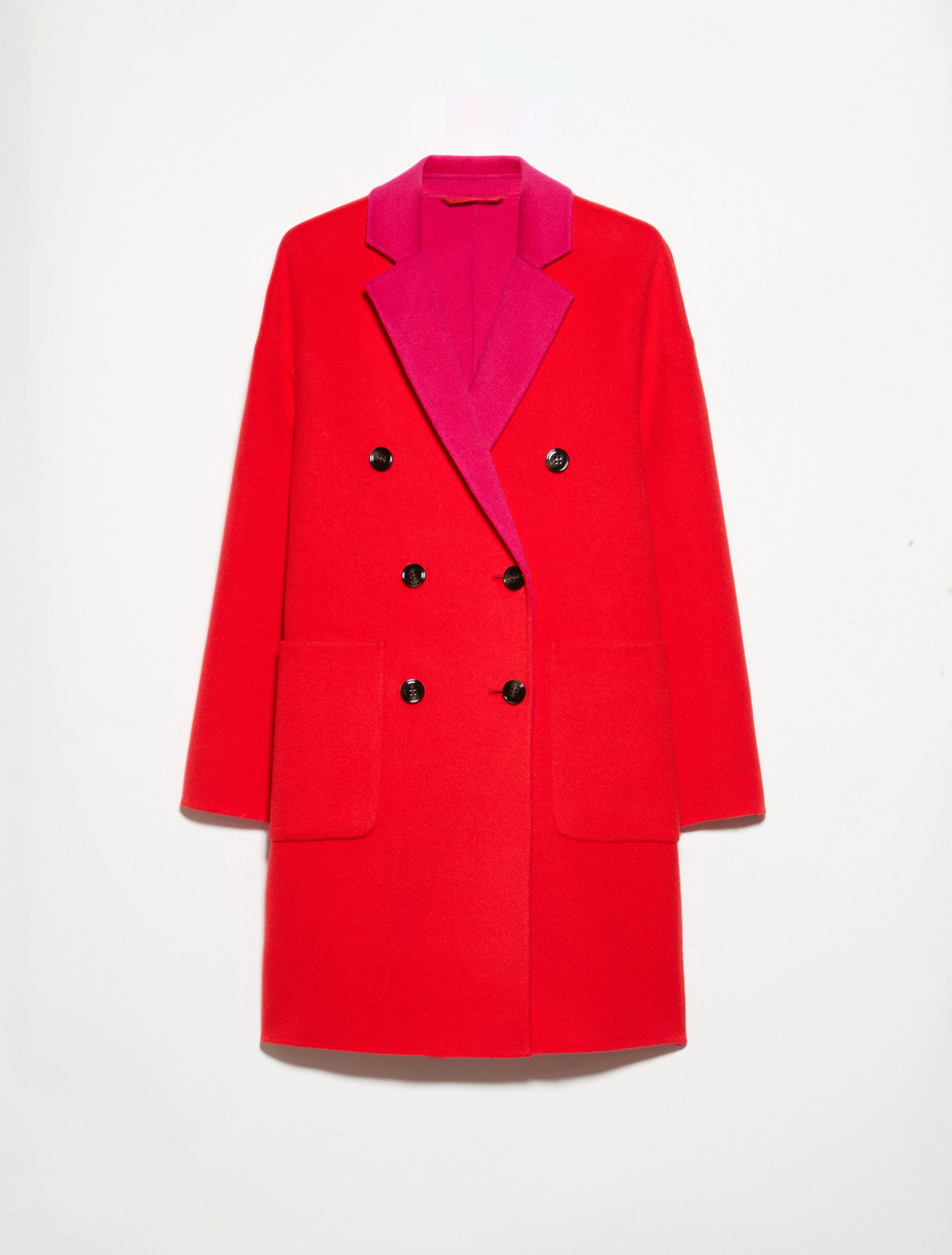 Coat reversibile in lana double - ROSSO - MAX&Co. - 5