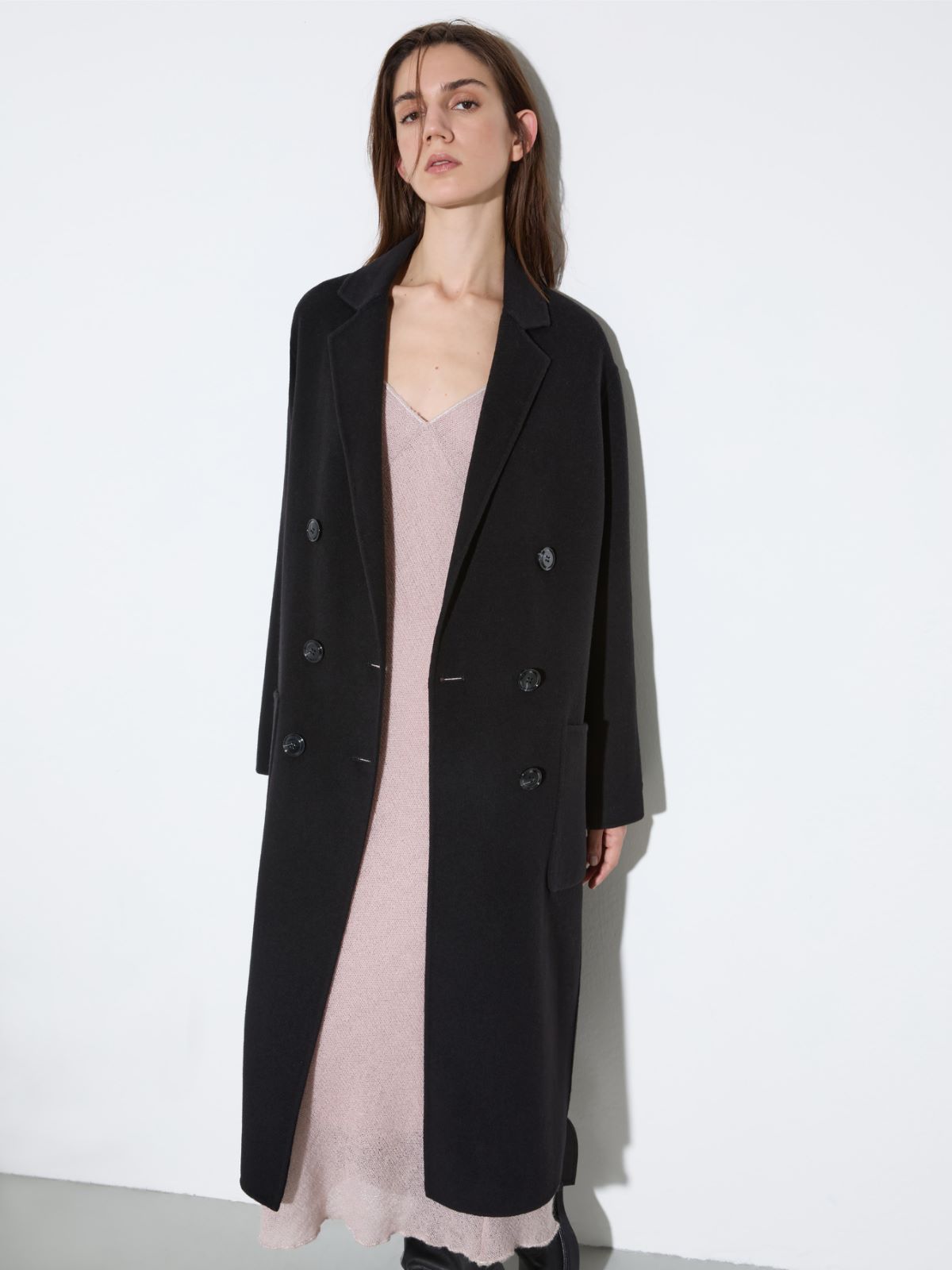 Cappotto in lana double - NERO - MAX&Co.