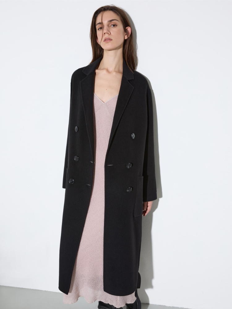 Cappotto in lana double - NERO - MAX&Co.