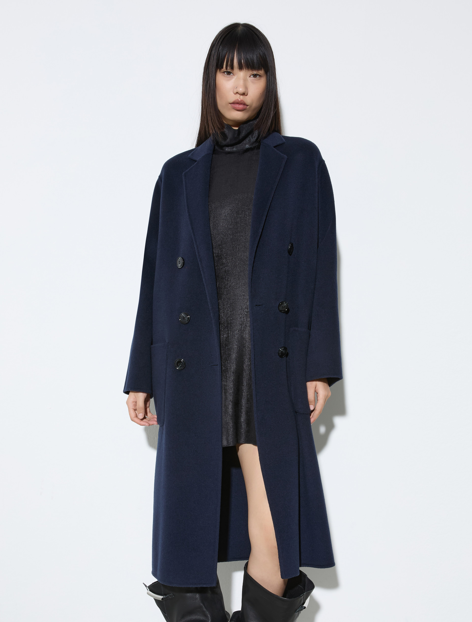 Cappotto in lana double - BLU NOTTE - MAX&Co.