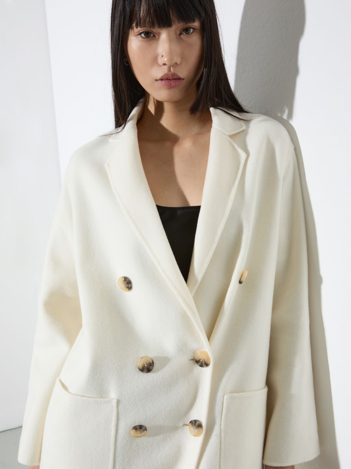 Cappotto in lana double - BIANCO LANA - MAX&Co. - 3