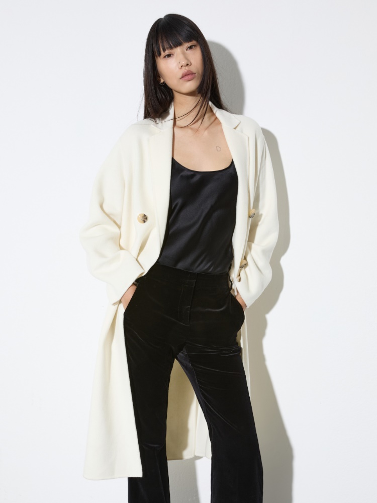 Cappotto in lana double - BIANCO LANA - MAX&Co.