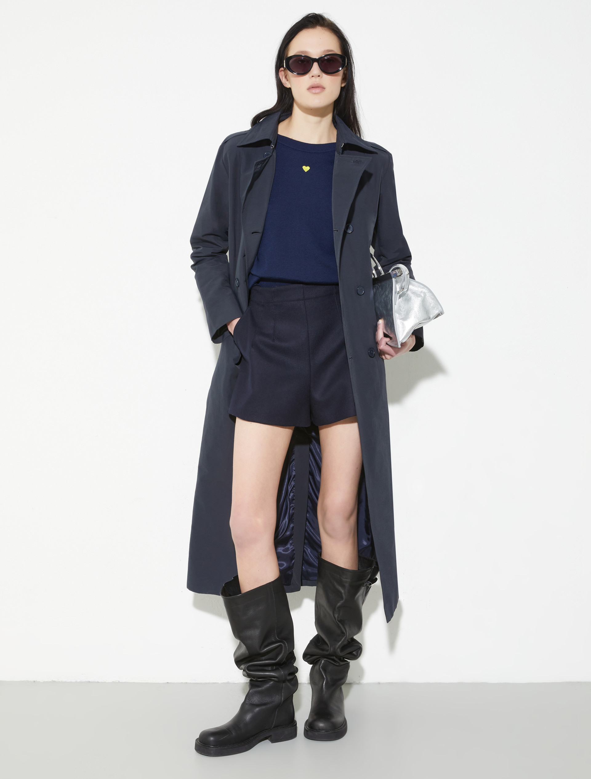 Trench midi in ottoman, blu | MAX&Co. Trench midi in ottoman - BLU - MAX&Co. - 4