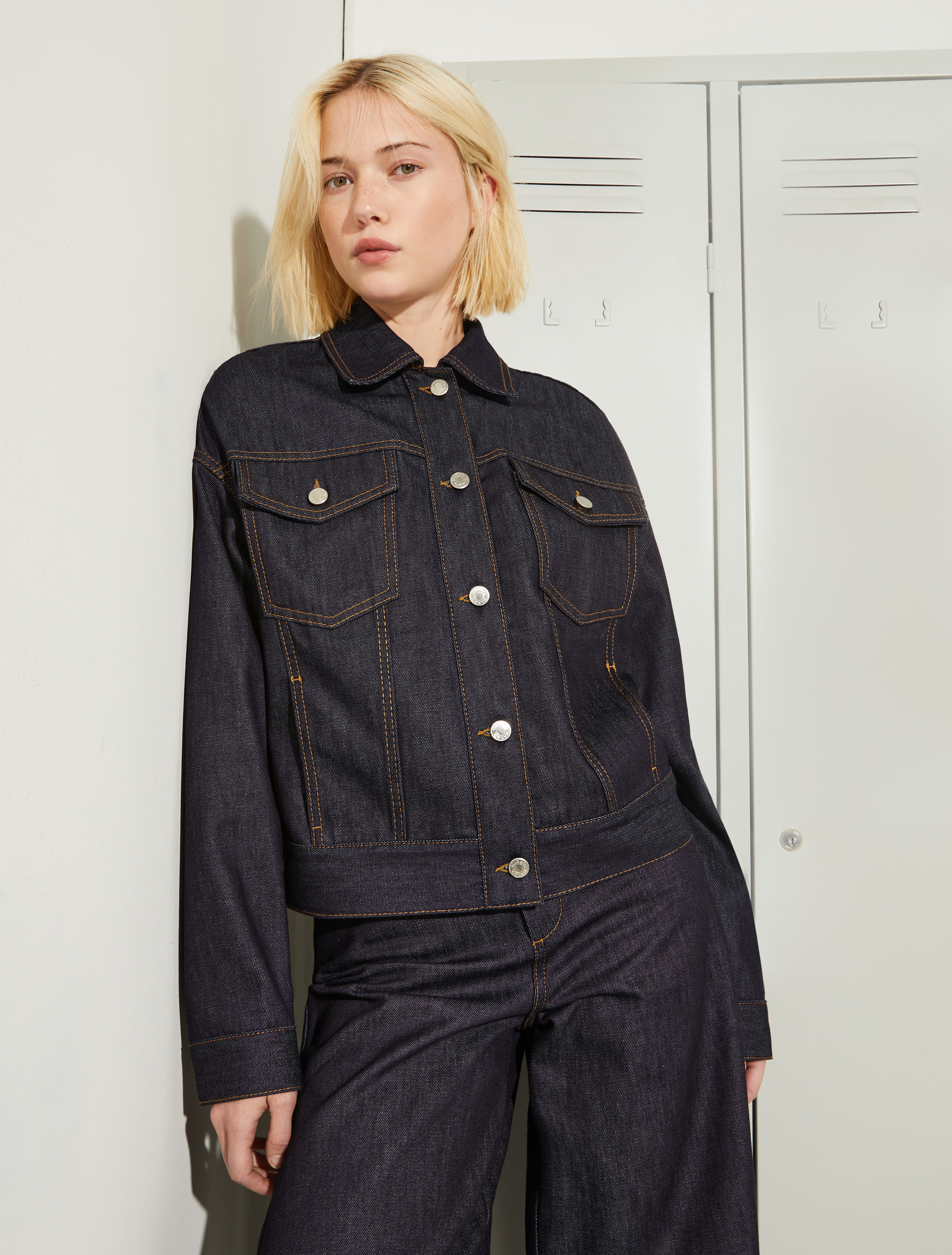P. Terzini &Co.llaboration denim jacket, navy | MAX&Co. P. Terzini &Co.llaboration denim jacket - NAVY - MAX&Co. - 2