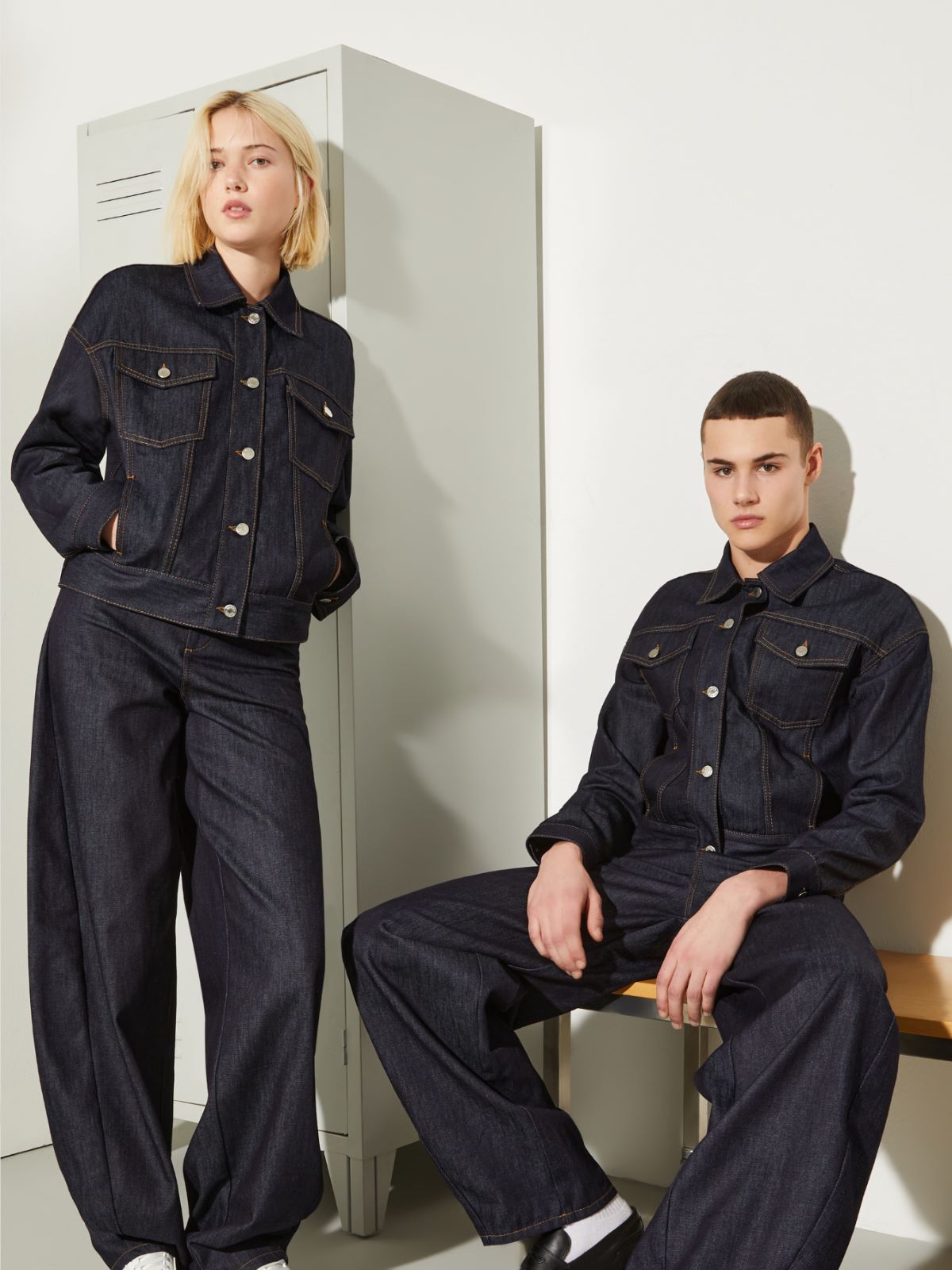 P. Terzini &Co.llaboration denim jacket - NAVY - MAX&Co.