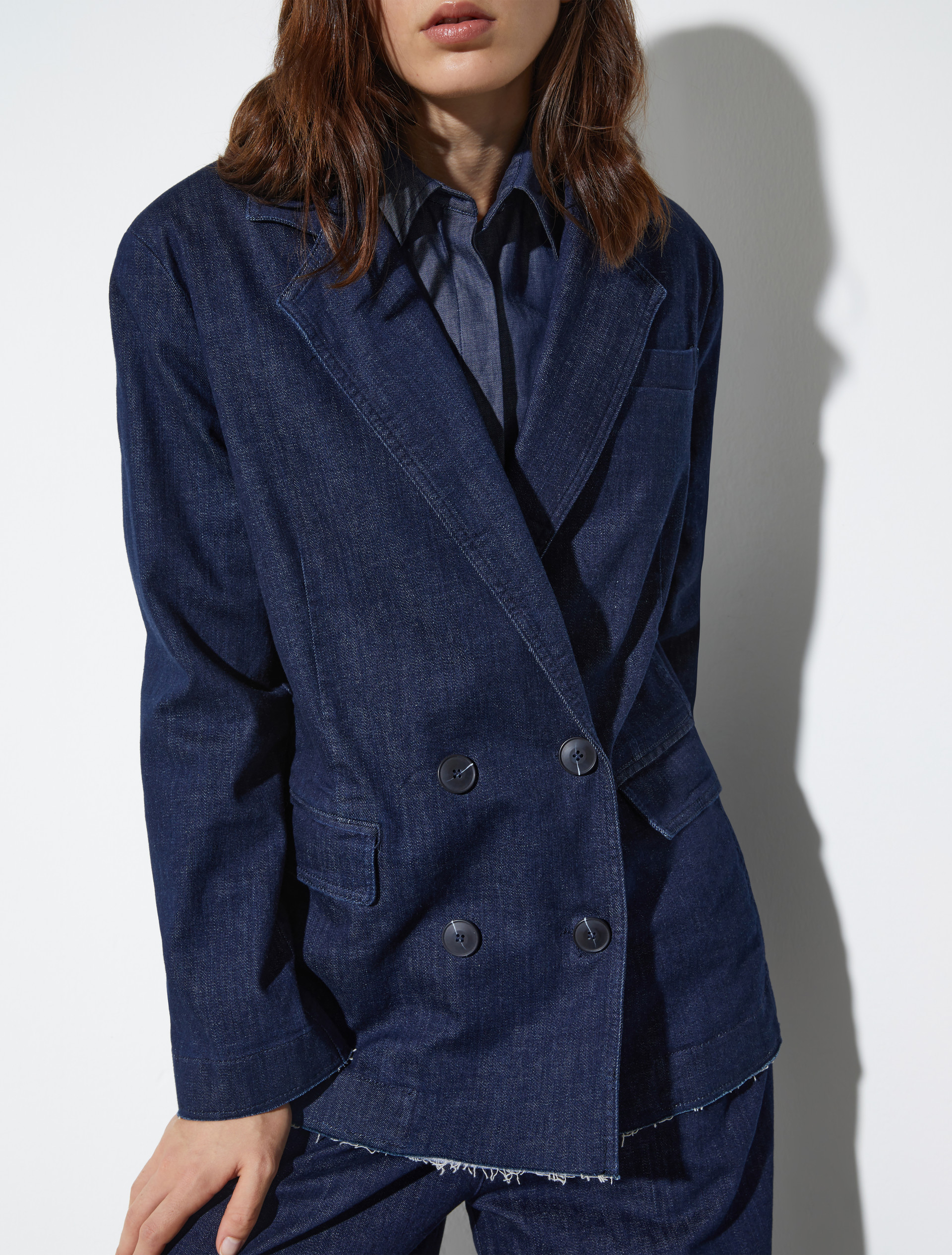 Double-breasted denim blazer - BLUE JEANS - MAX&Co. - 3