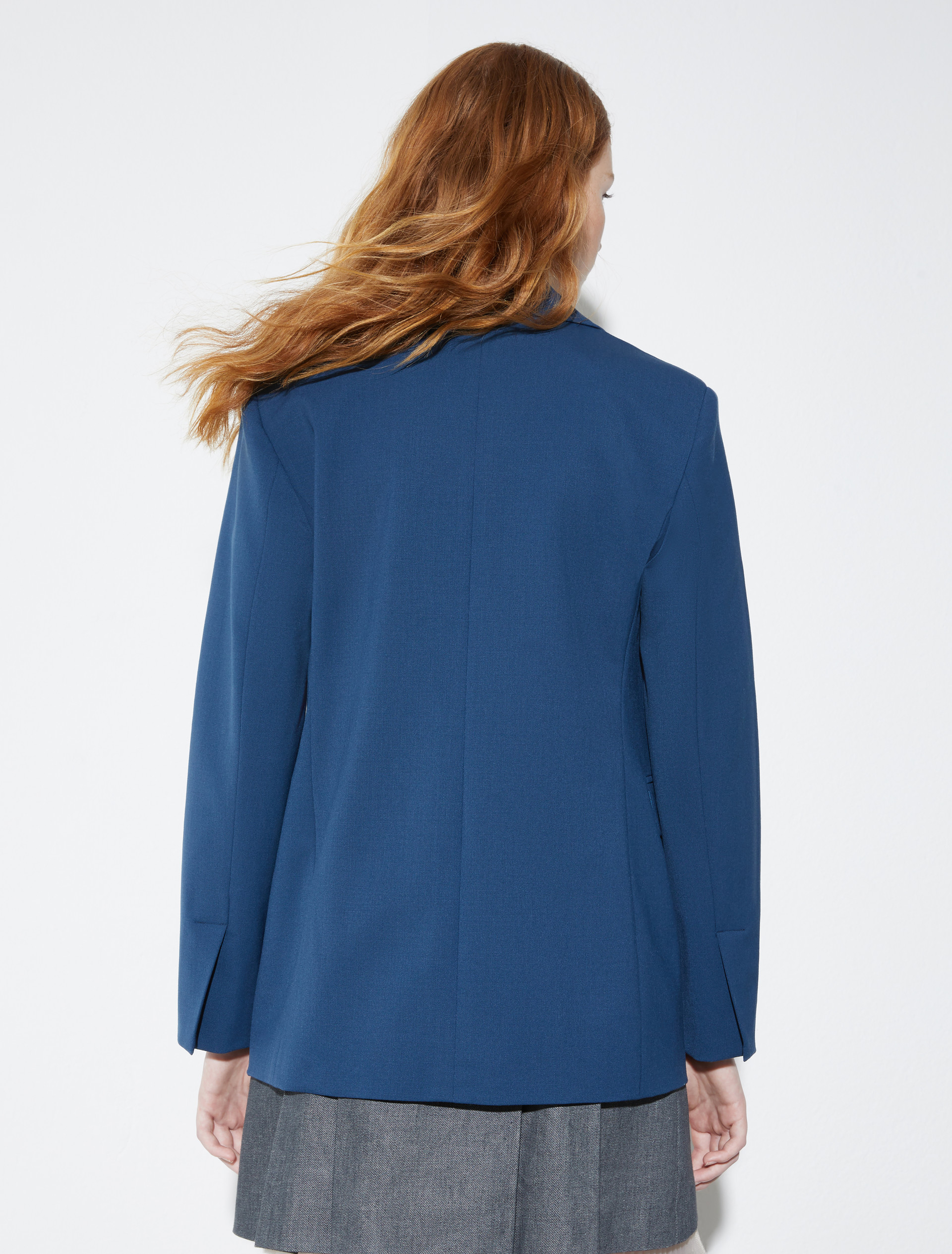 Double-breasted gabardine blazer, navy | MAX&Co. Double-breasted gabardine blazer - NAVY - MAX&Co. - 2
