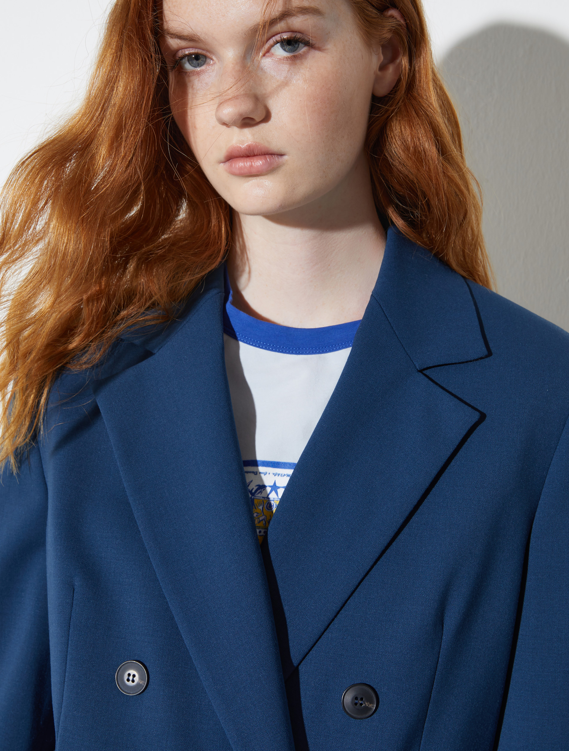 Double-breasted gabardine blazer, navy | MAX&Co. Double-breasted gabardine blazer - NAVY - MAX&Co. - 3