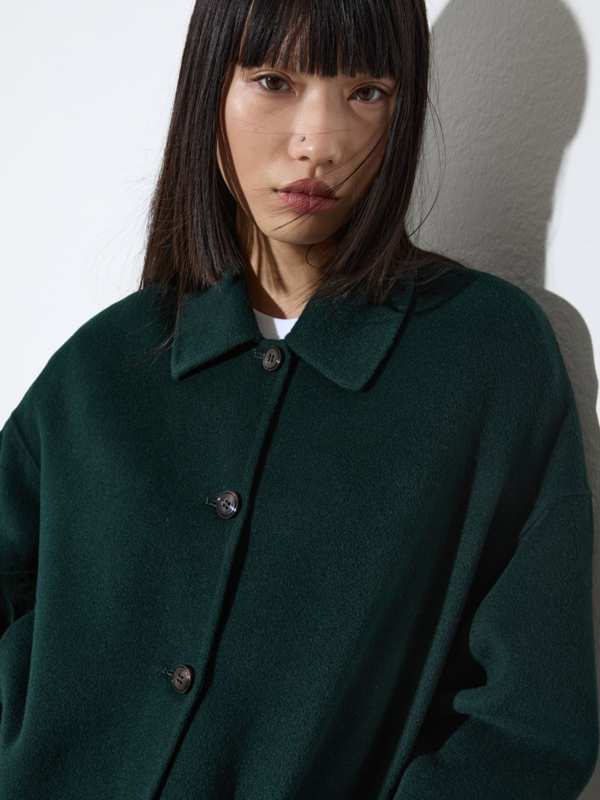 Double-sided wool shacket - DARK GREEN - MAX&Co. - 3