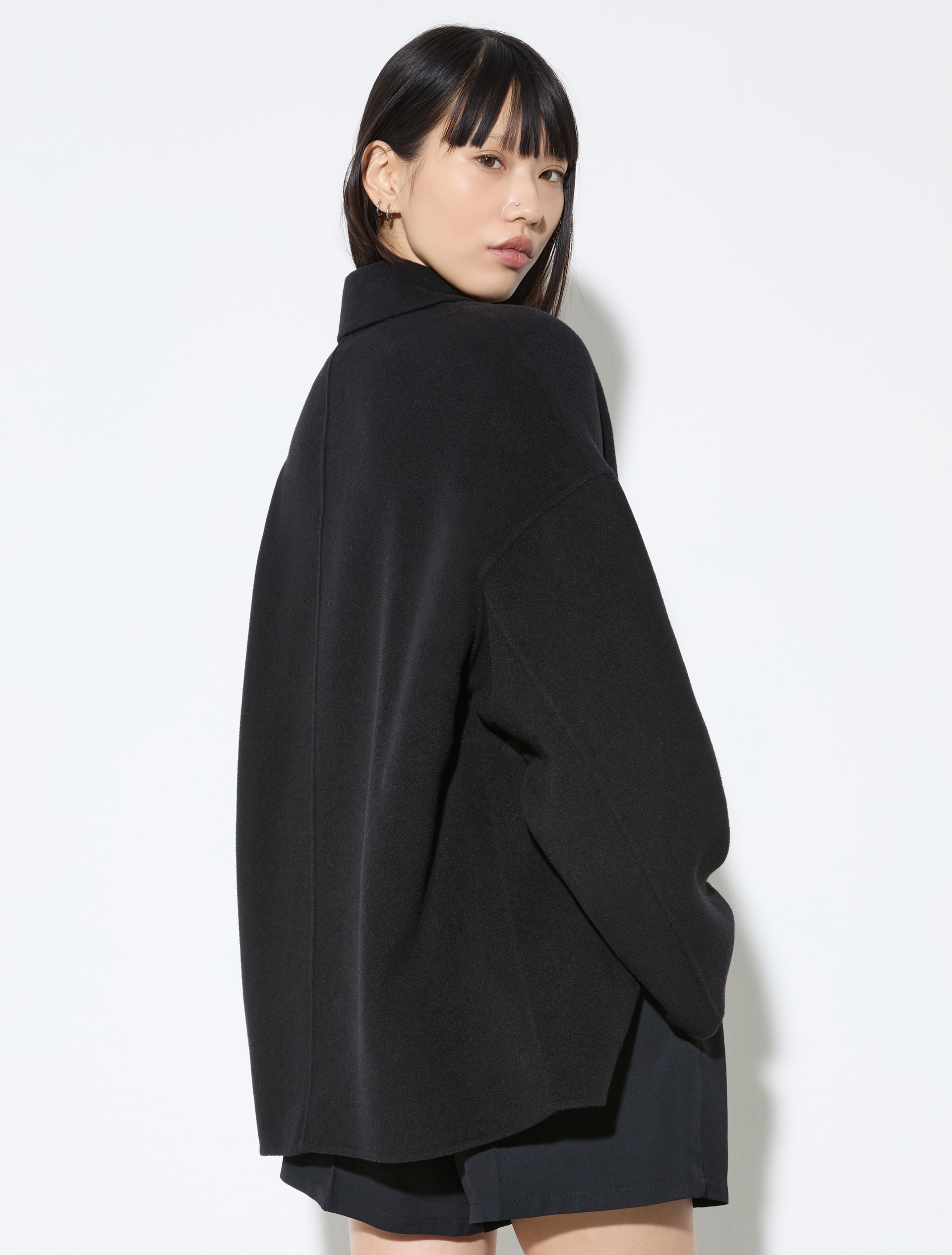 Double-sided wool shacket - BLACK - MAX&Co. - 2