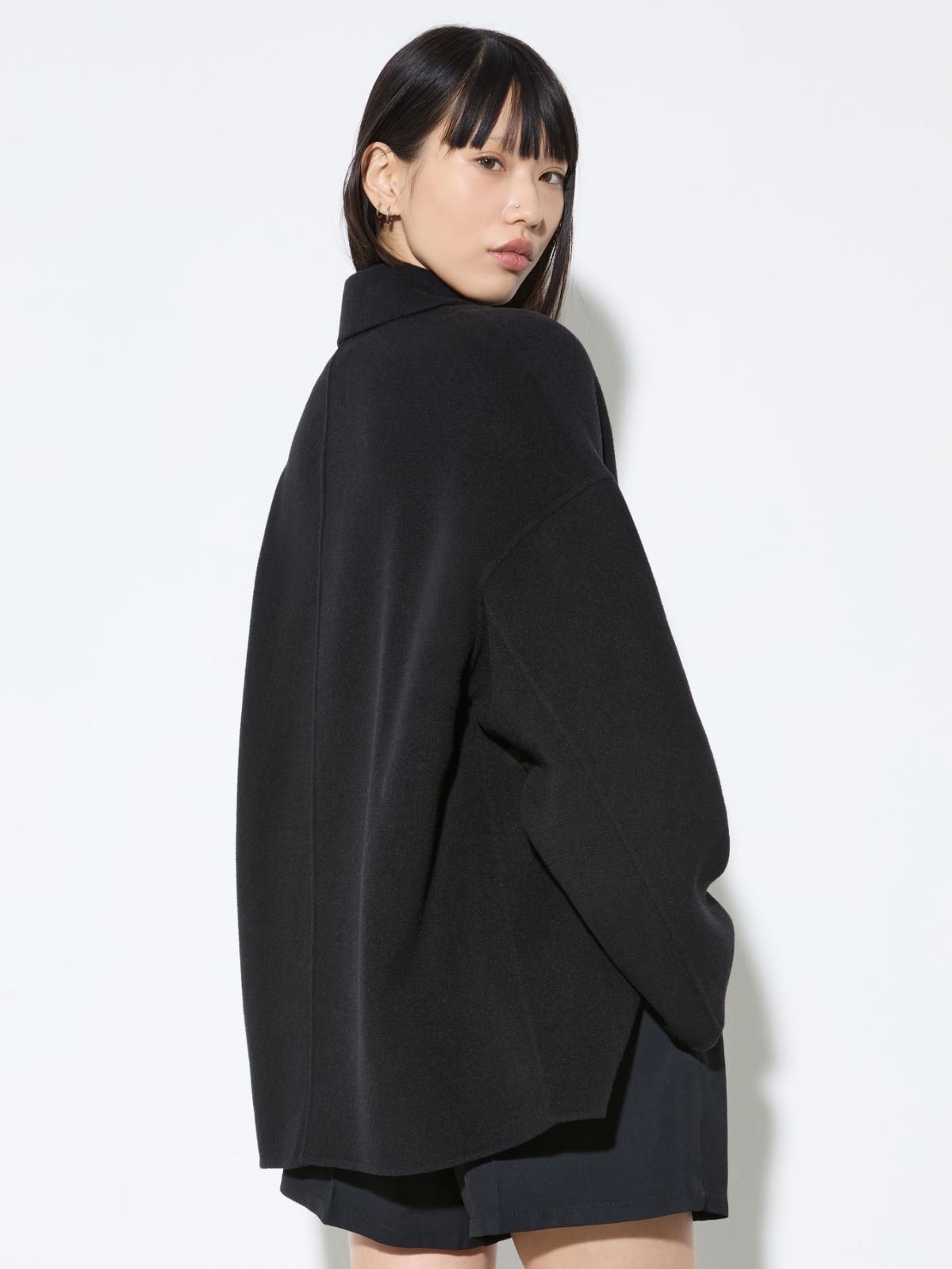 Double-sided wool shacket - BLACK - MAX&Co. - 2