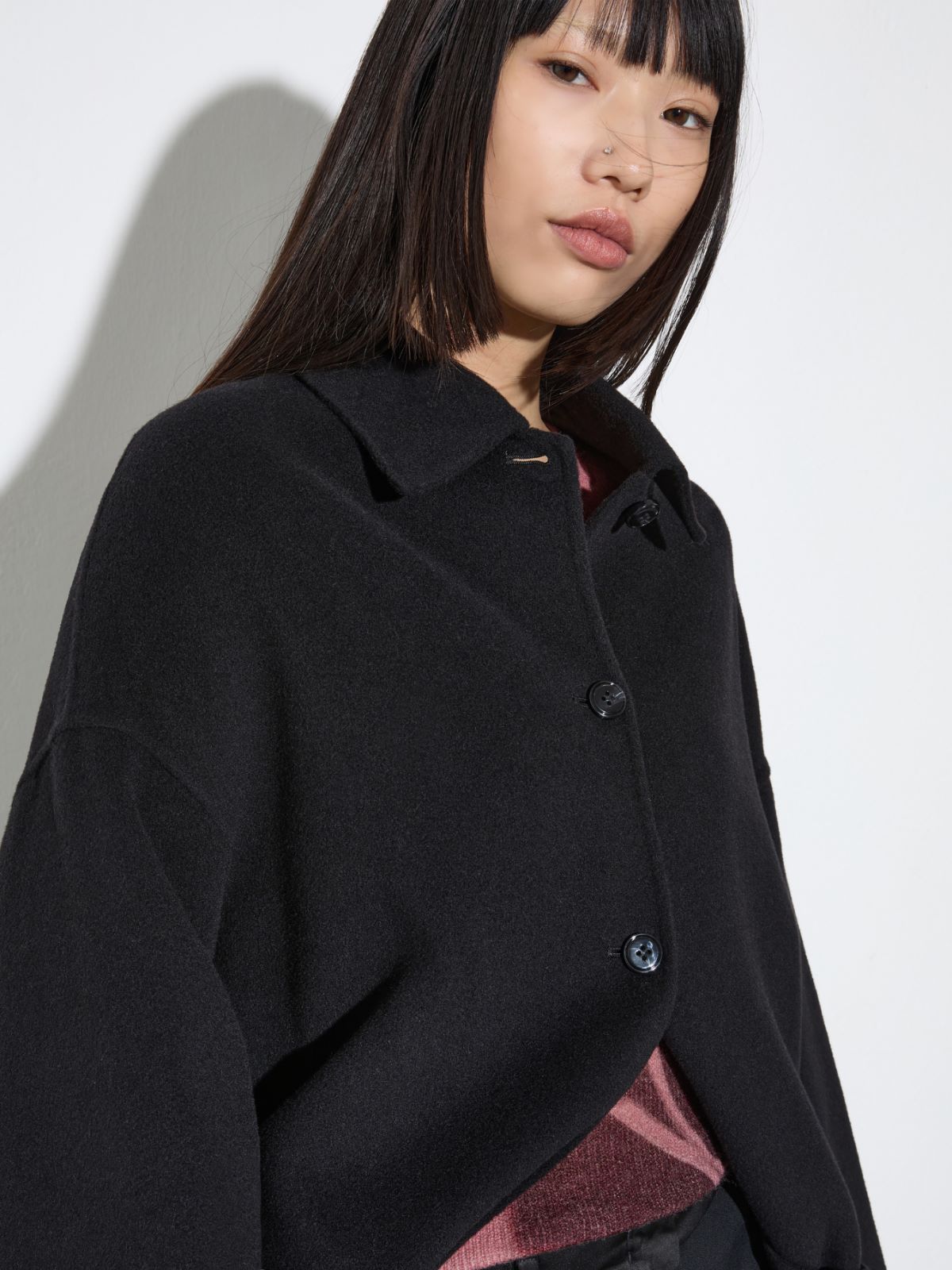 Double-sided wool shacket - BLACK - MAX&Co. - 3