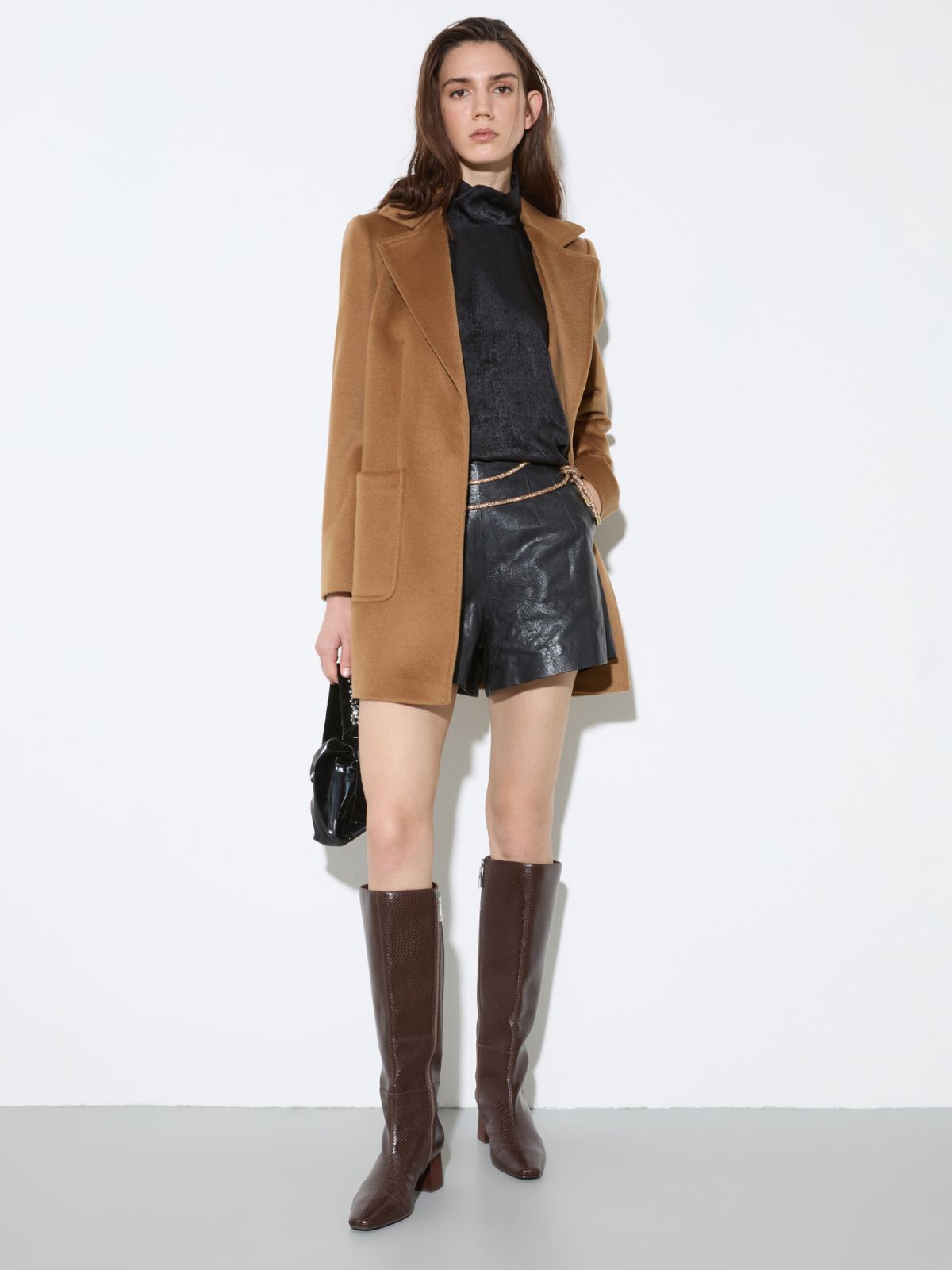 Cappotto Shortrun in drap di lana - MARRONE - MAX&Co. - 4