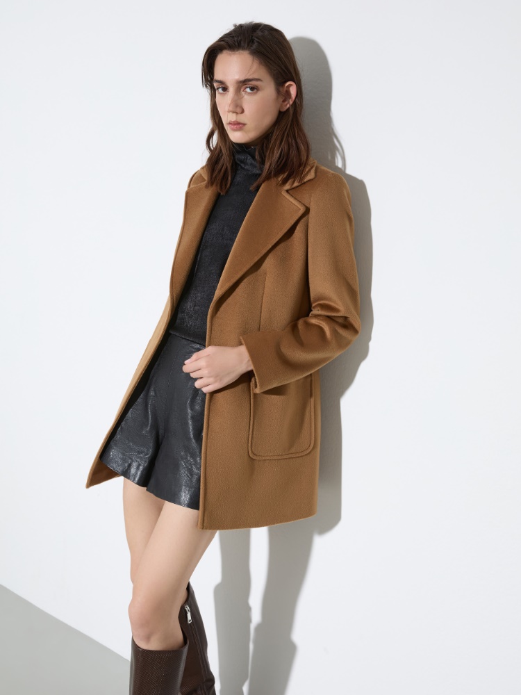 Cappotto Shortrun in drap di lana - MARRONE - MAX&Co.