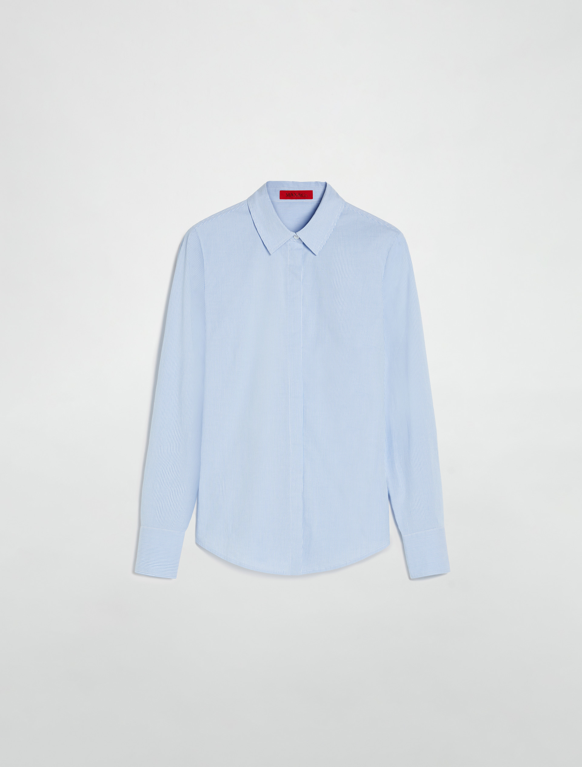 Slim poplin shirt, light blue | MAX&Co. Slim poplin shirt - LIGHT BLUE - MAX&Co. - 5