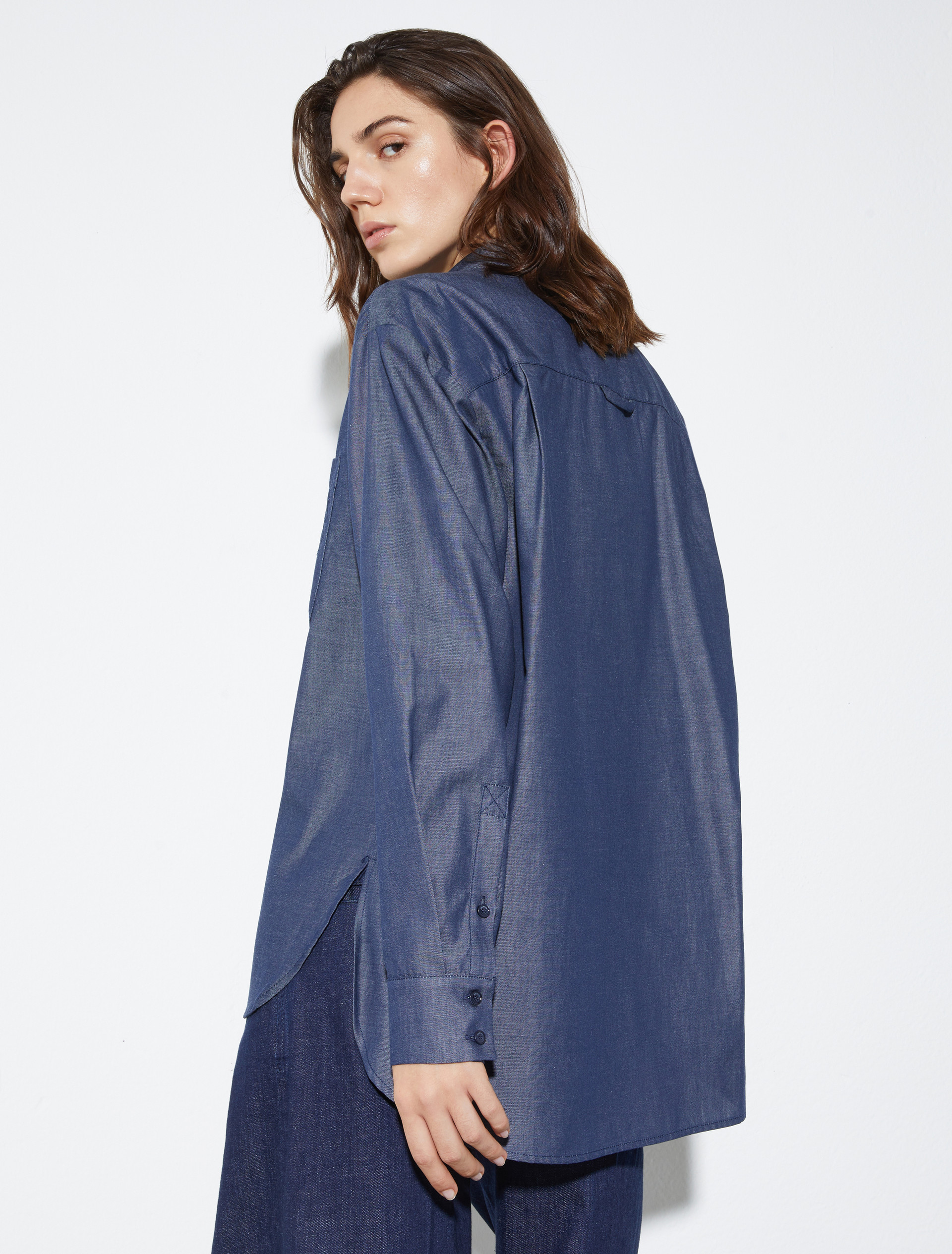 Cotton twill shirt, navy | MAX&Co. Cotton twill shirt - NAVY - MAX&Co. - 2