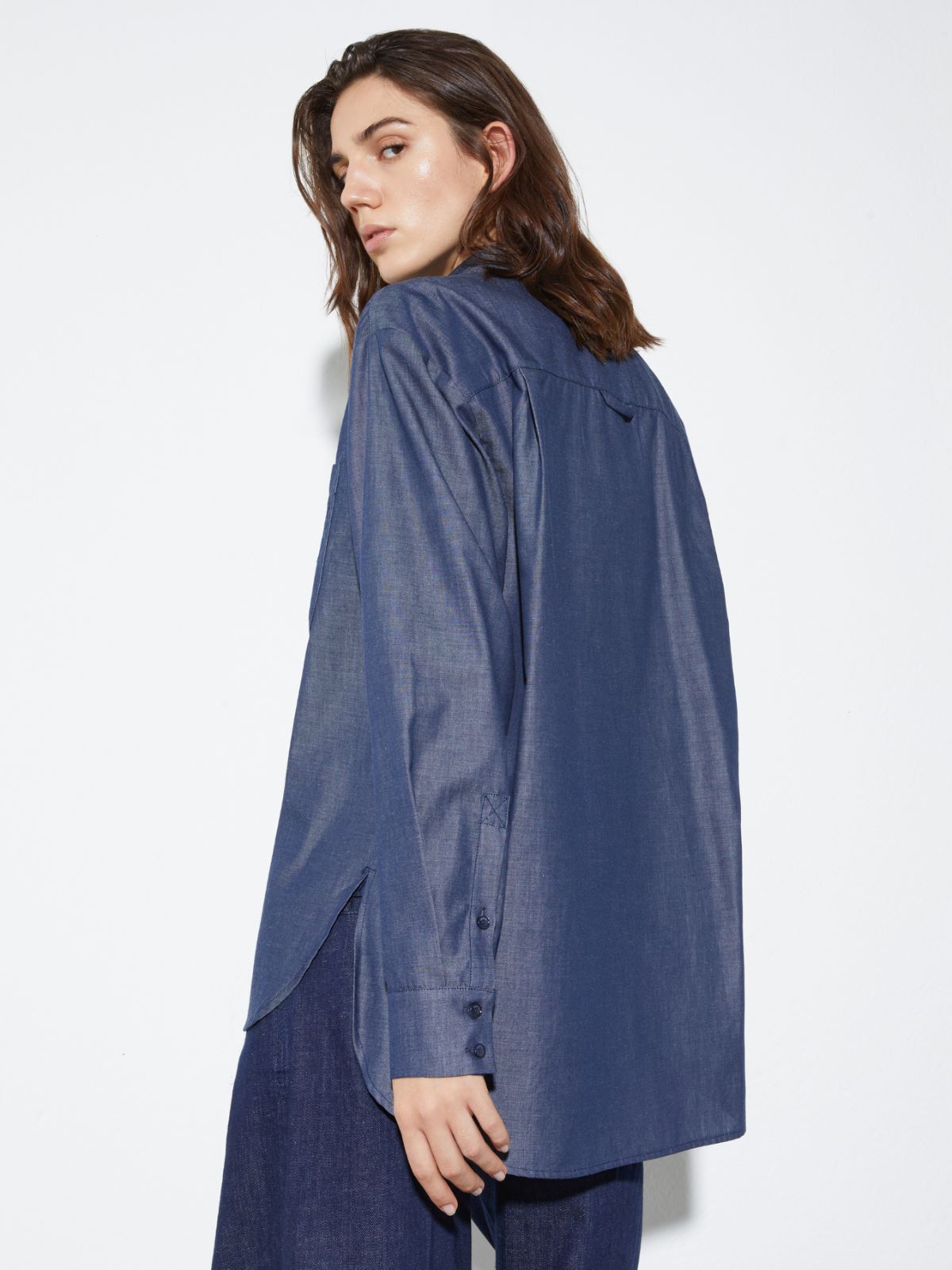 Cotton twill shirt - NAVY - MAX&Co. - 2