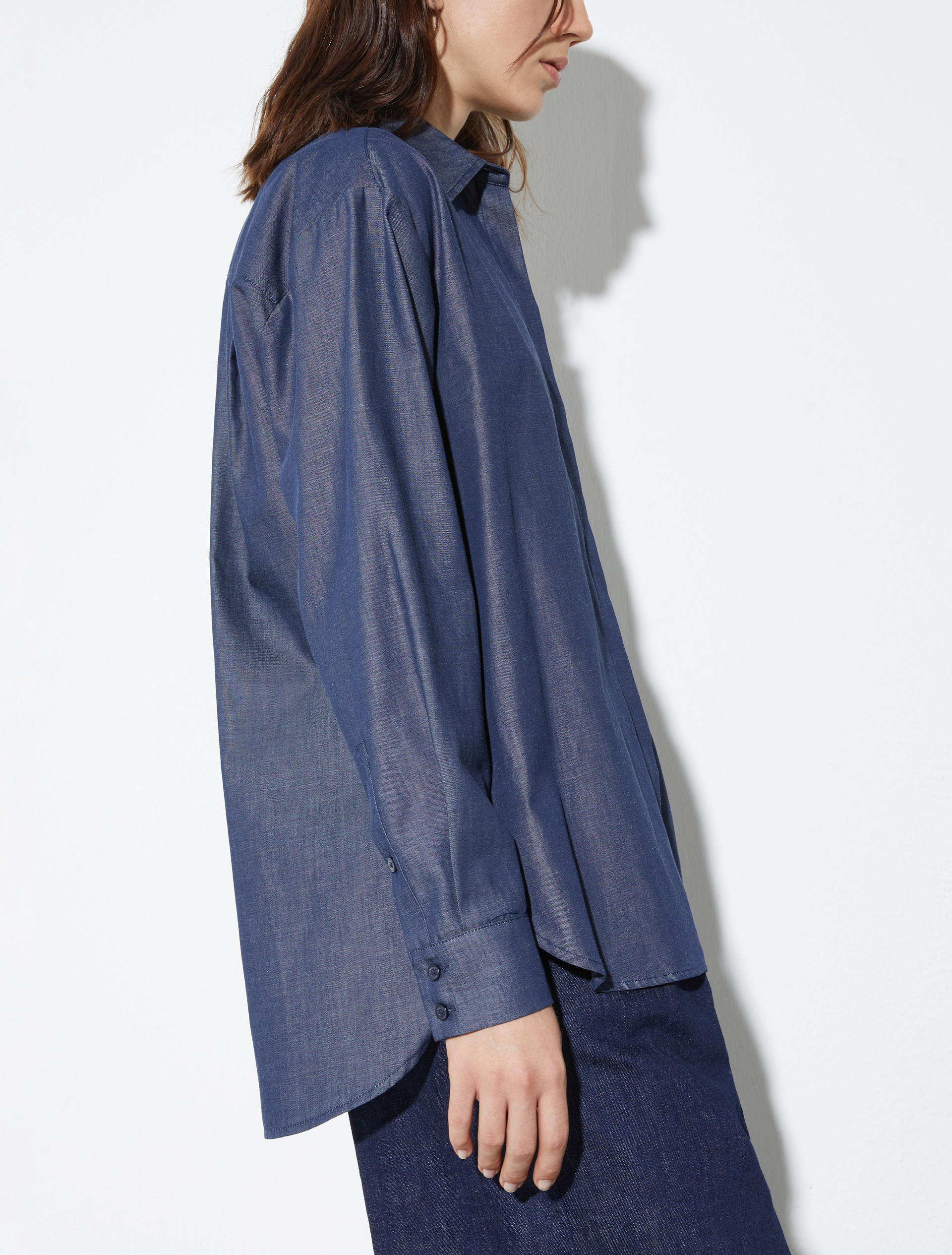 Cotton twill shirt, navy | MAX&Co. Cotton twill shirt - NAVY - MAX&Co. - 6