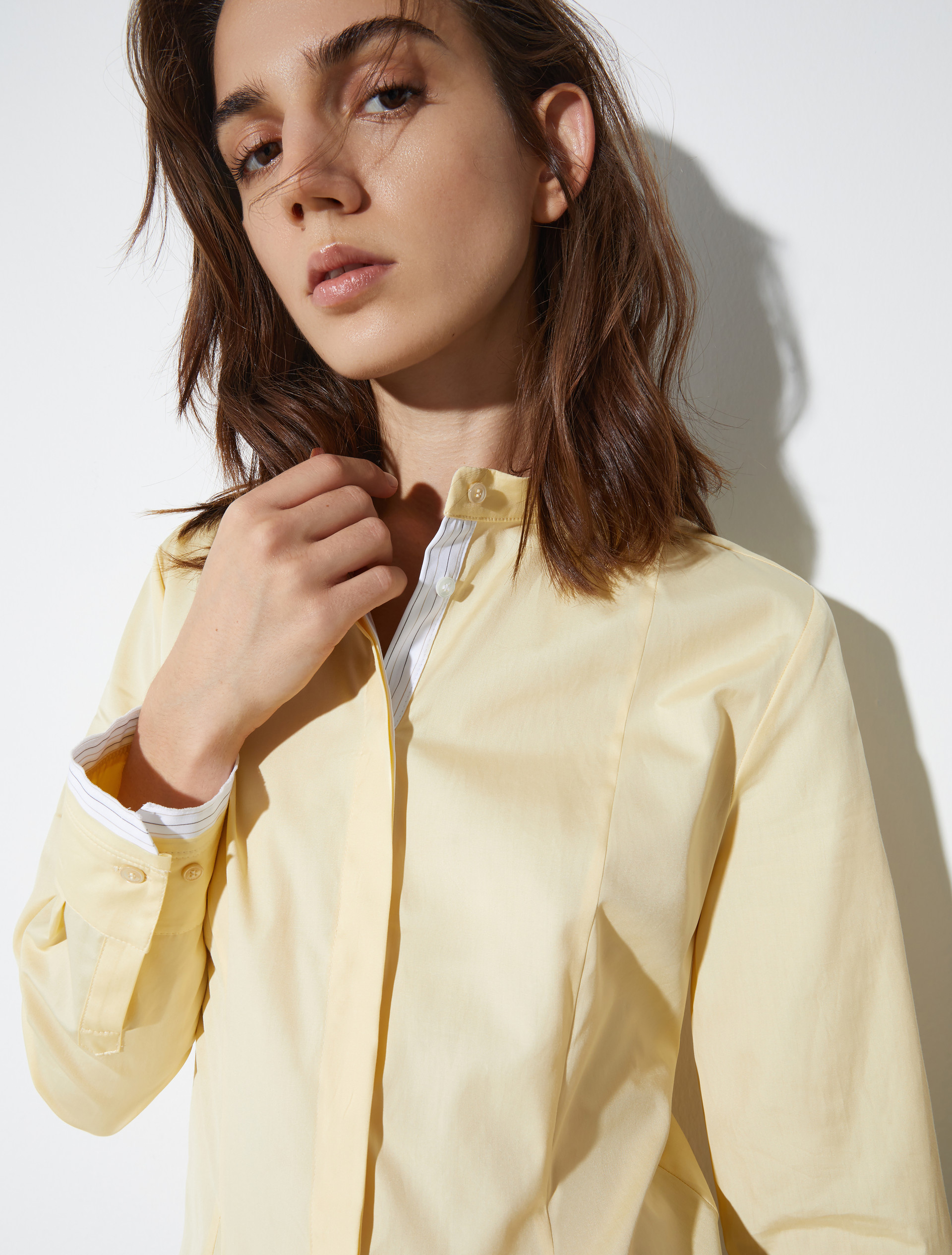 Slim poplin shirt - YELLOW - MAX&Co. - 3