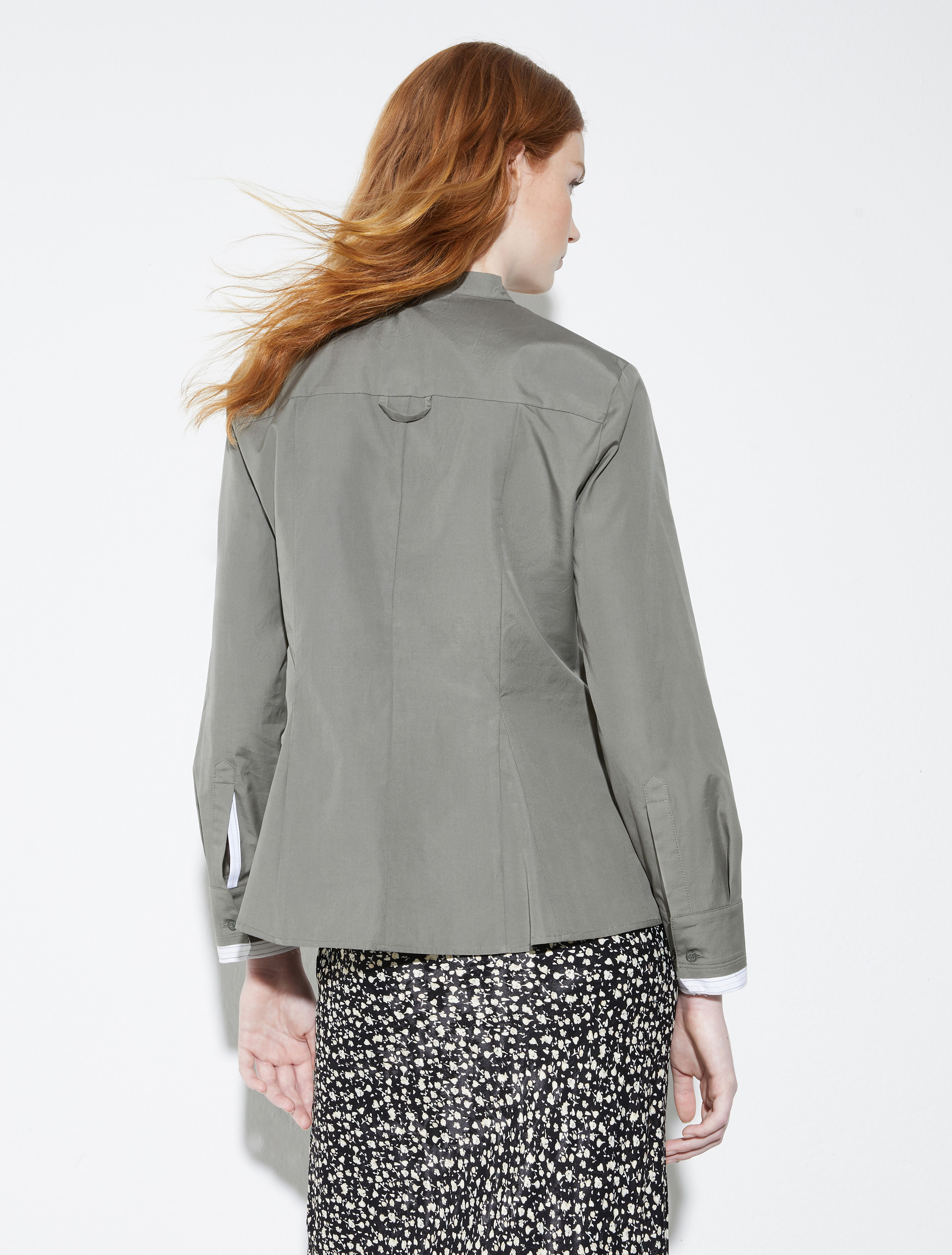 Slim poplin shirt - KAKI - MAX&Co. - 2