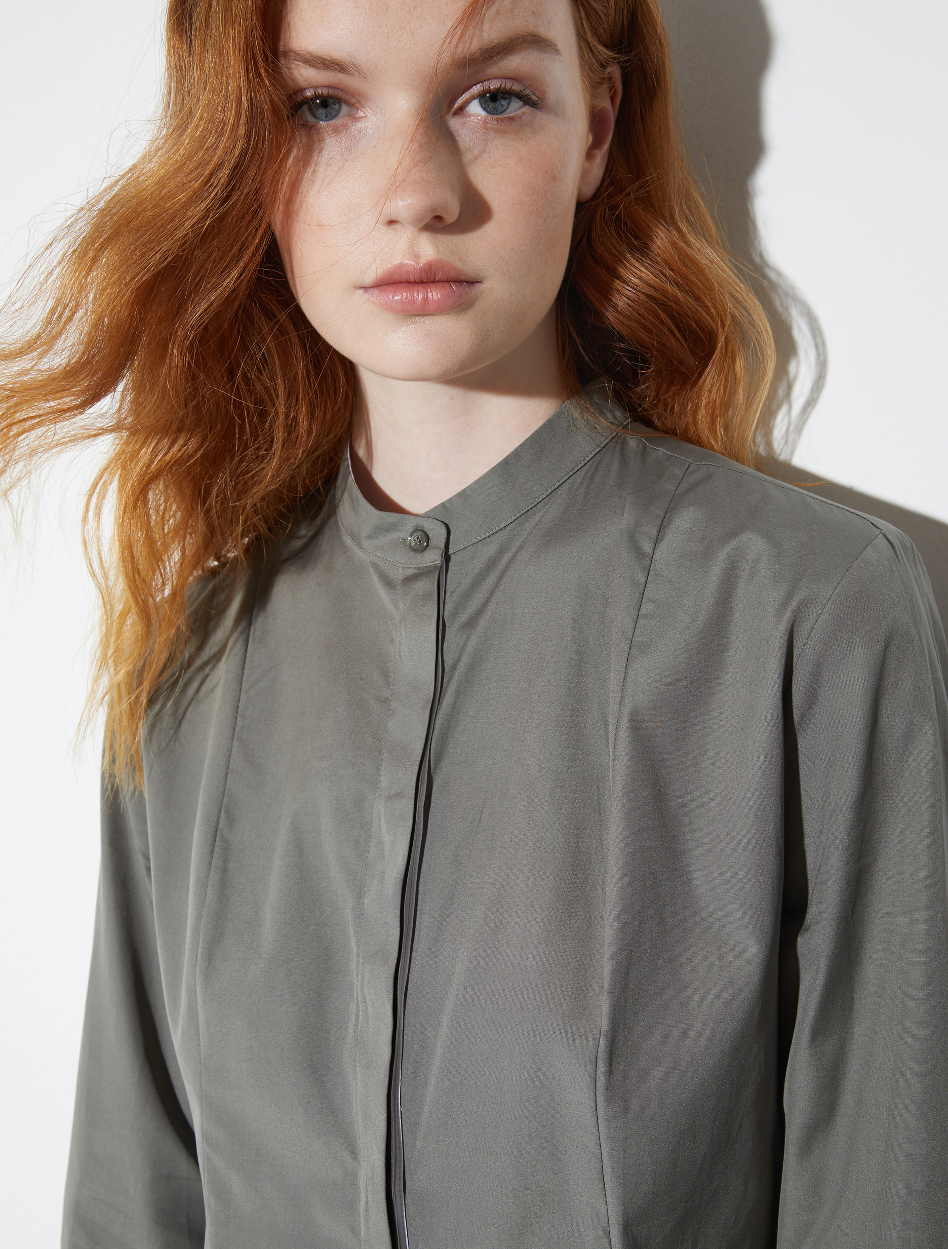 Slim poplin shirt - KAKI - MAX&Co. - 3
