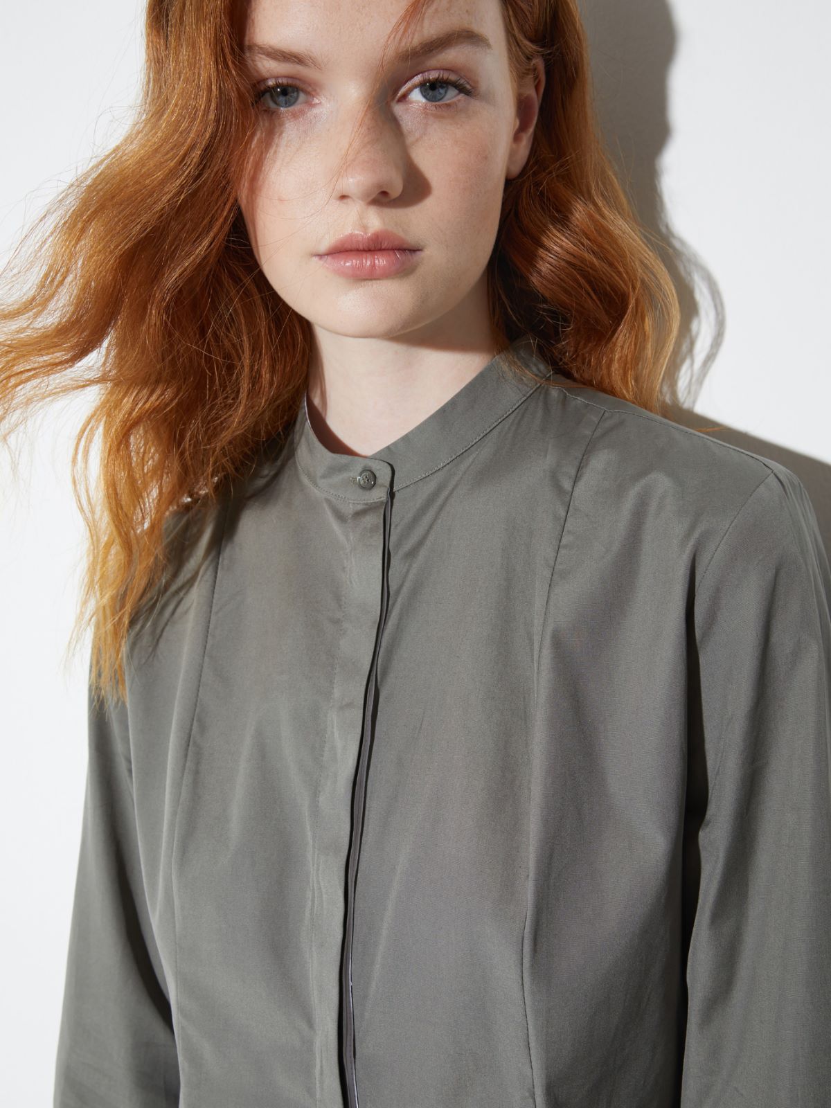 Slim poplin shirt - KAKI - MAX&Co. - 3