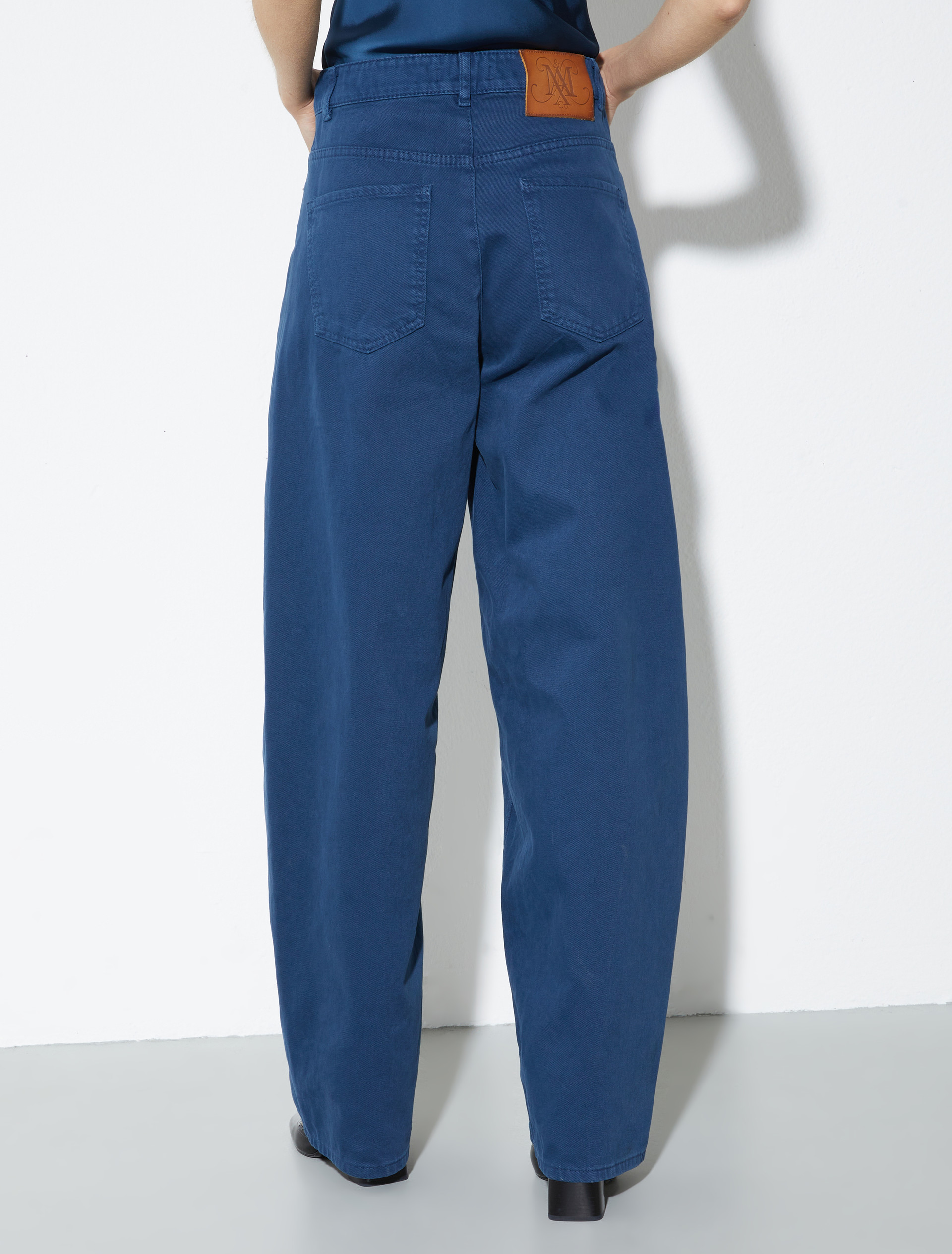 Barrel leg drill trousers, navy | MAX&Co. Barrel leg drill trousers - NAVY - MAX&Co. - 2