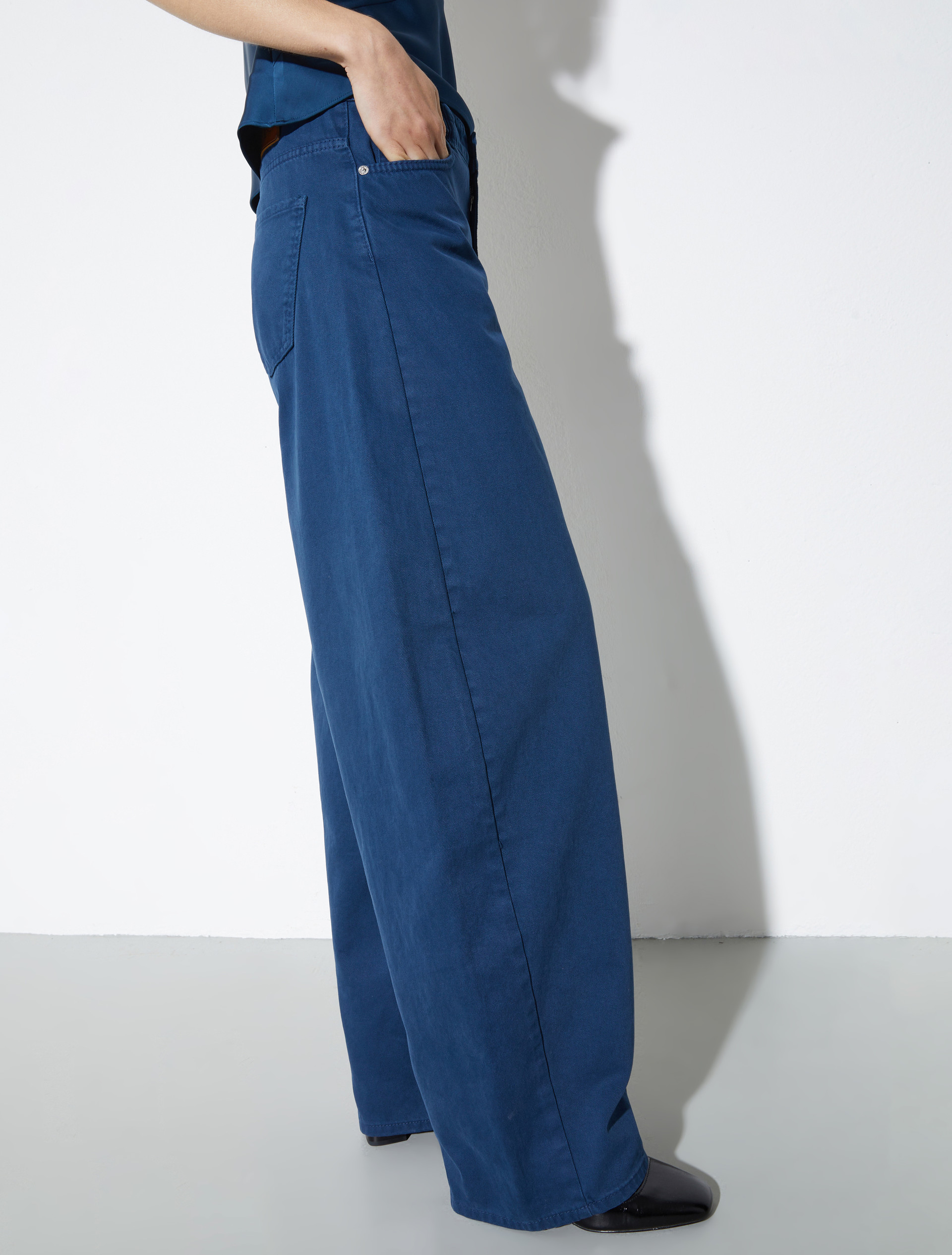 Barrel leg drill trousers, navy | MAX&Co. Barrel leg drill trousers - NAVY - MAX&Co. - 3