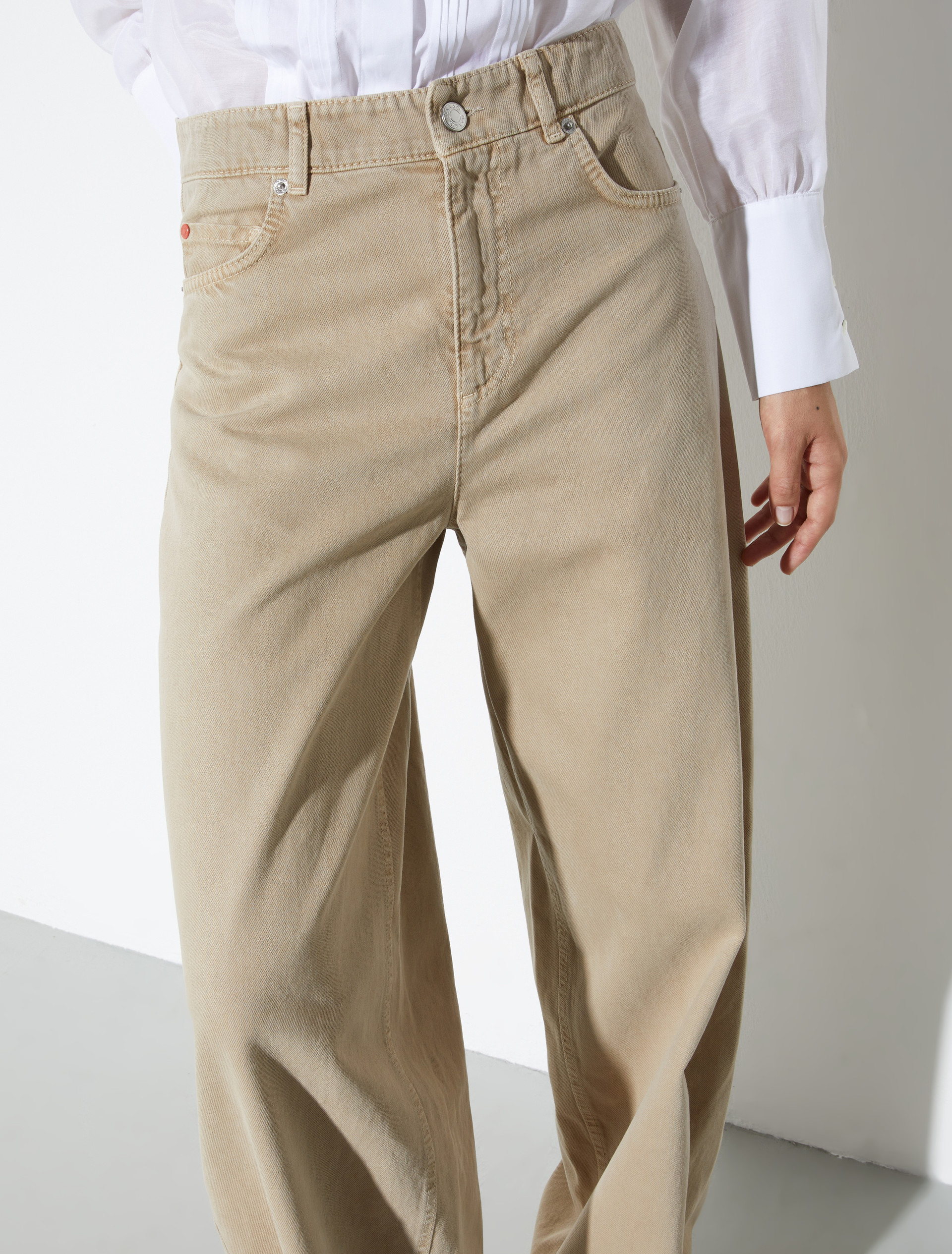 Barrel leg drill trousers, sand | MAX&Co. Barrel leg drill trousers - SAND - MAX&Co. - 3