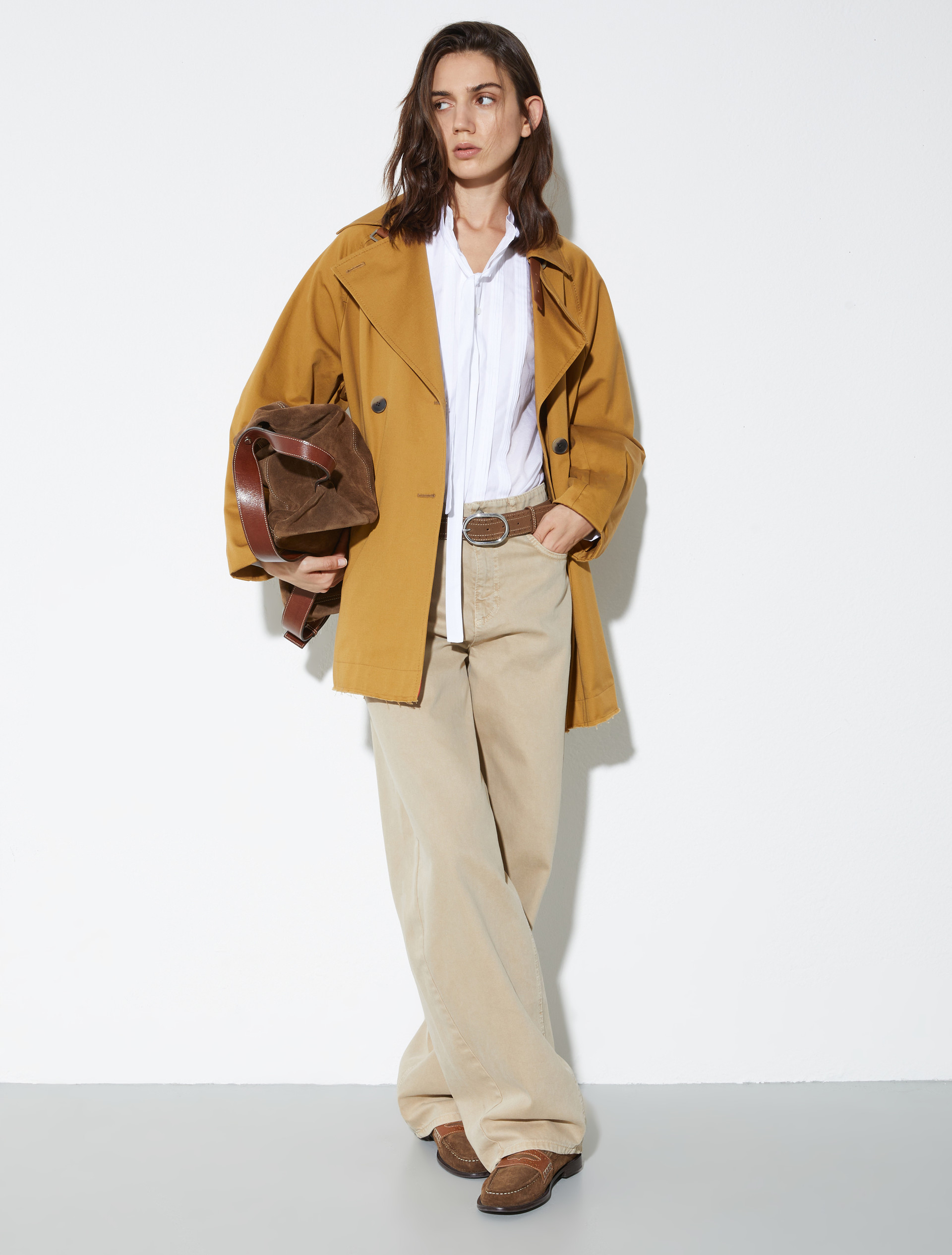 Barrel leg drill trousers, sand | MAX&Co. Barrel leg drill trousers - SAND - MAX&Co. - 4
