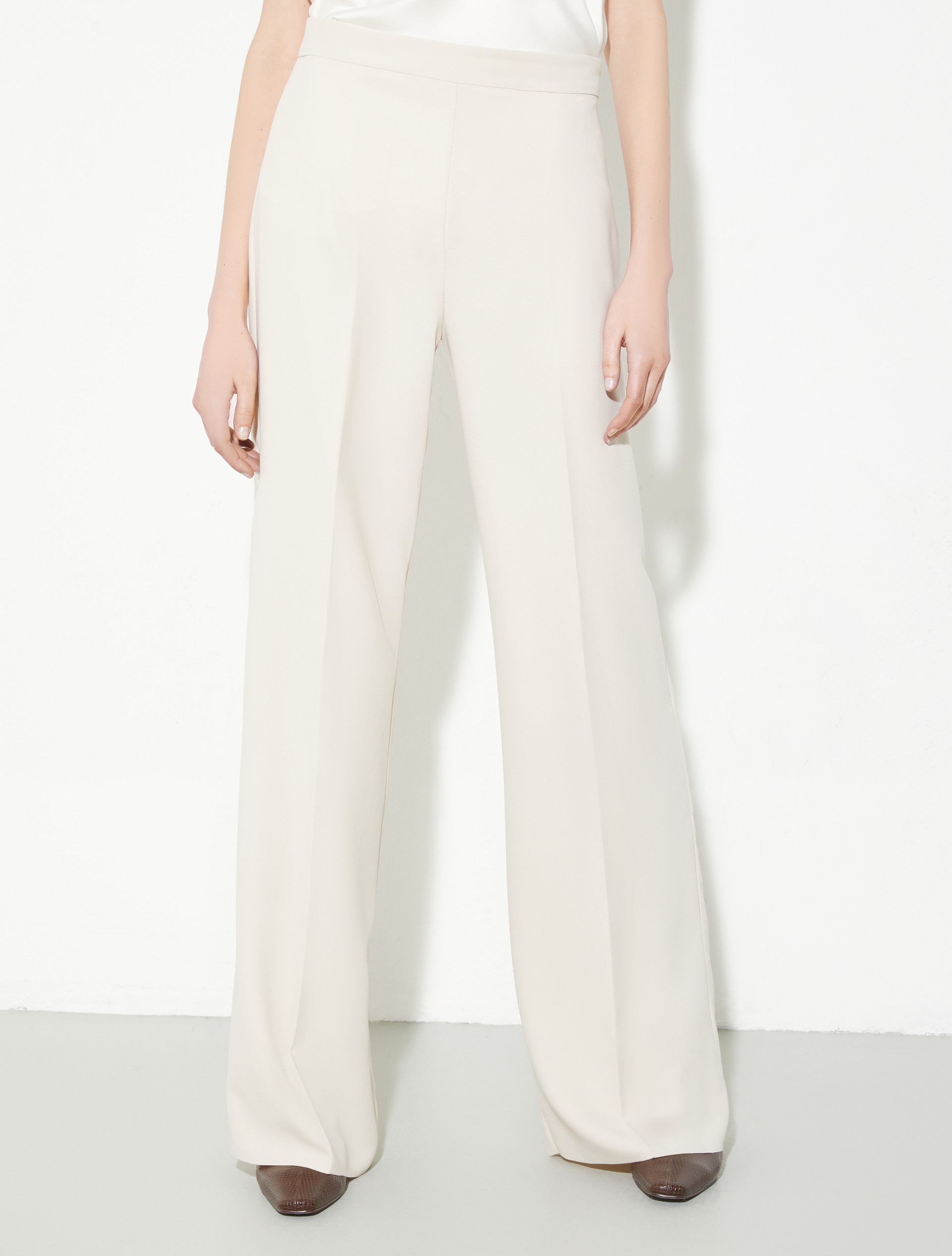 Envers satin trousers, beige | MAX&Co. Envers satin trousers - BEIGE - MAX&Co.