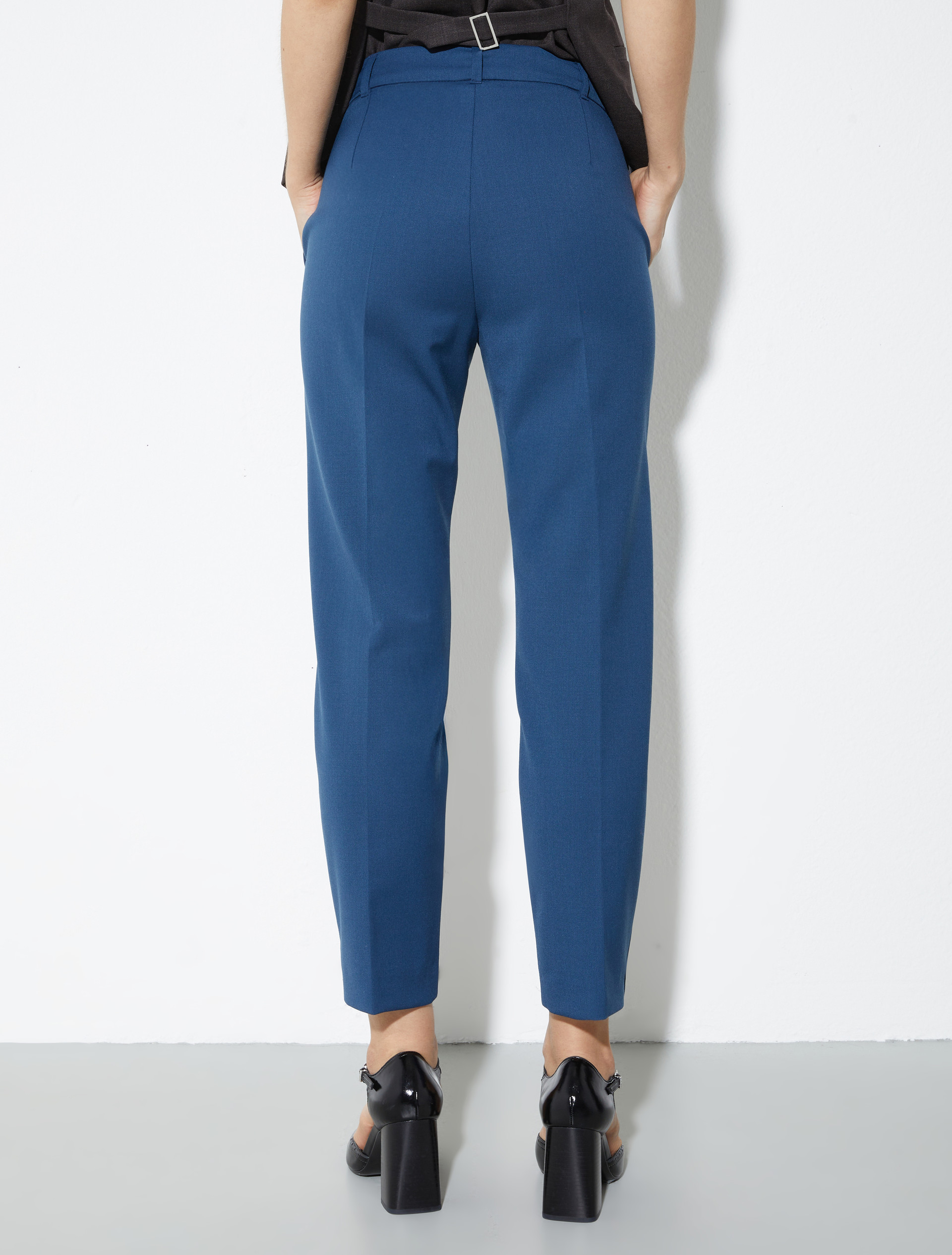 Slim-fit gabardine trousers - NAVY - MAX&Co. - 2