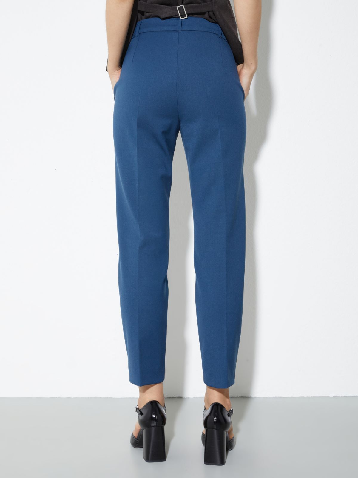 Slim-fit gabardine trousers - NAVY - MAX&Co. - 2