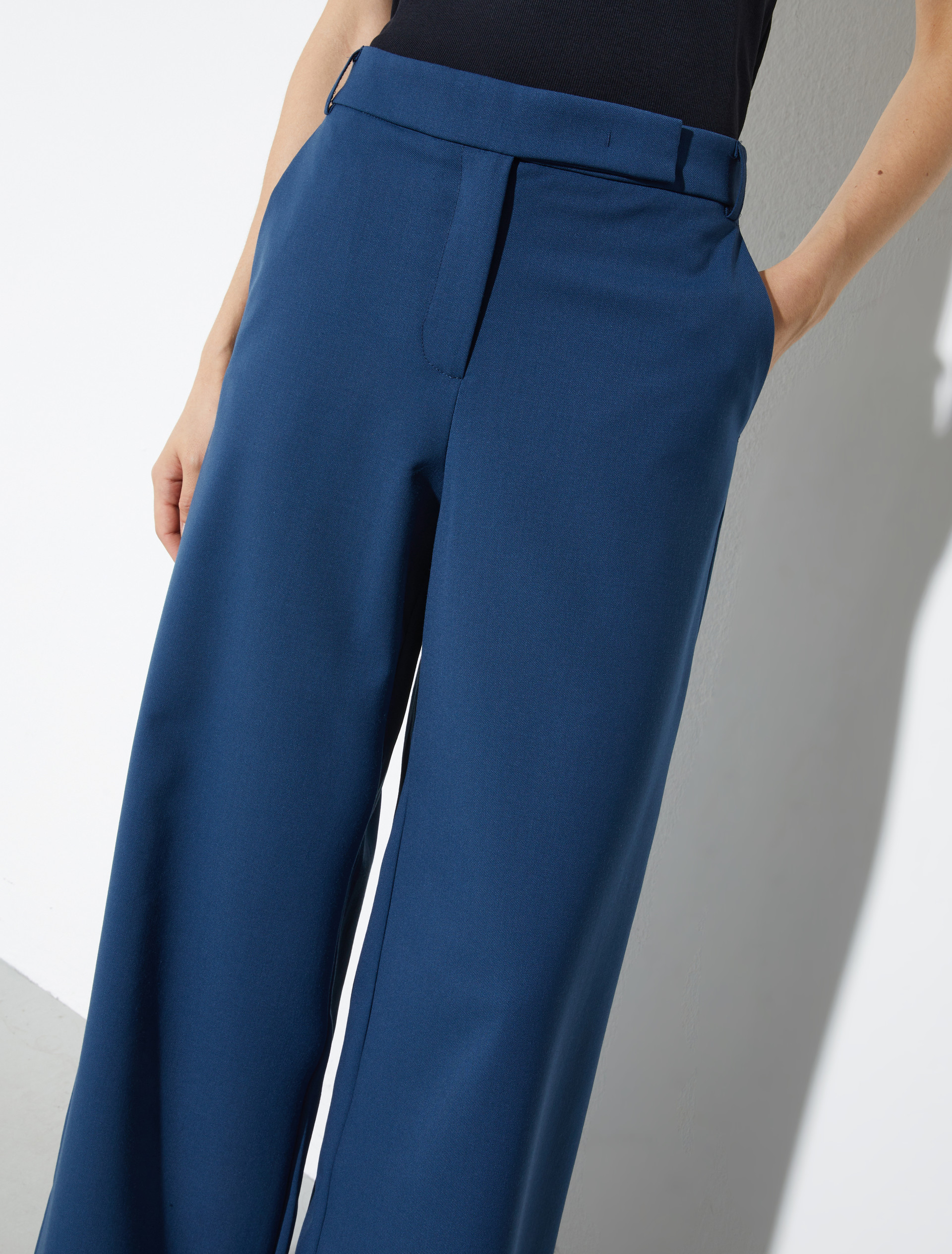 Wide-fit gabardine trousers - NAVY - MAX&Co. - 3