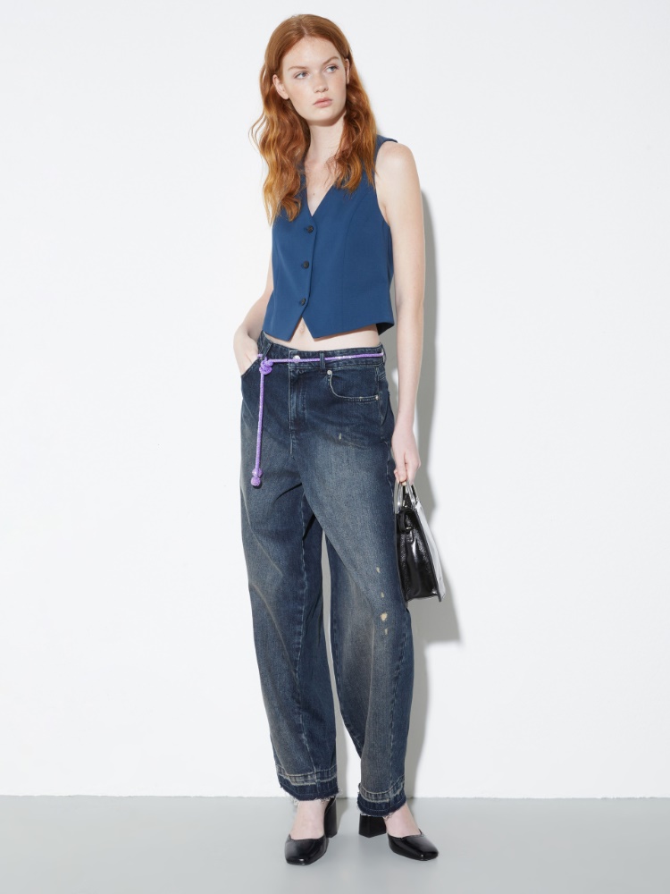 Slim-fit gabardine waistcoat - MAX&Co. - 4