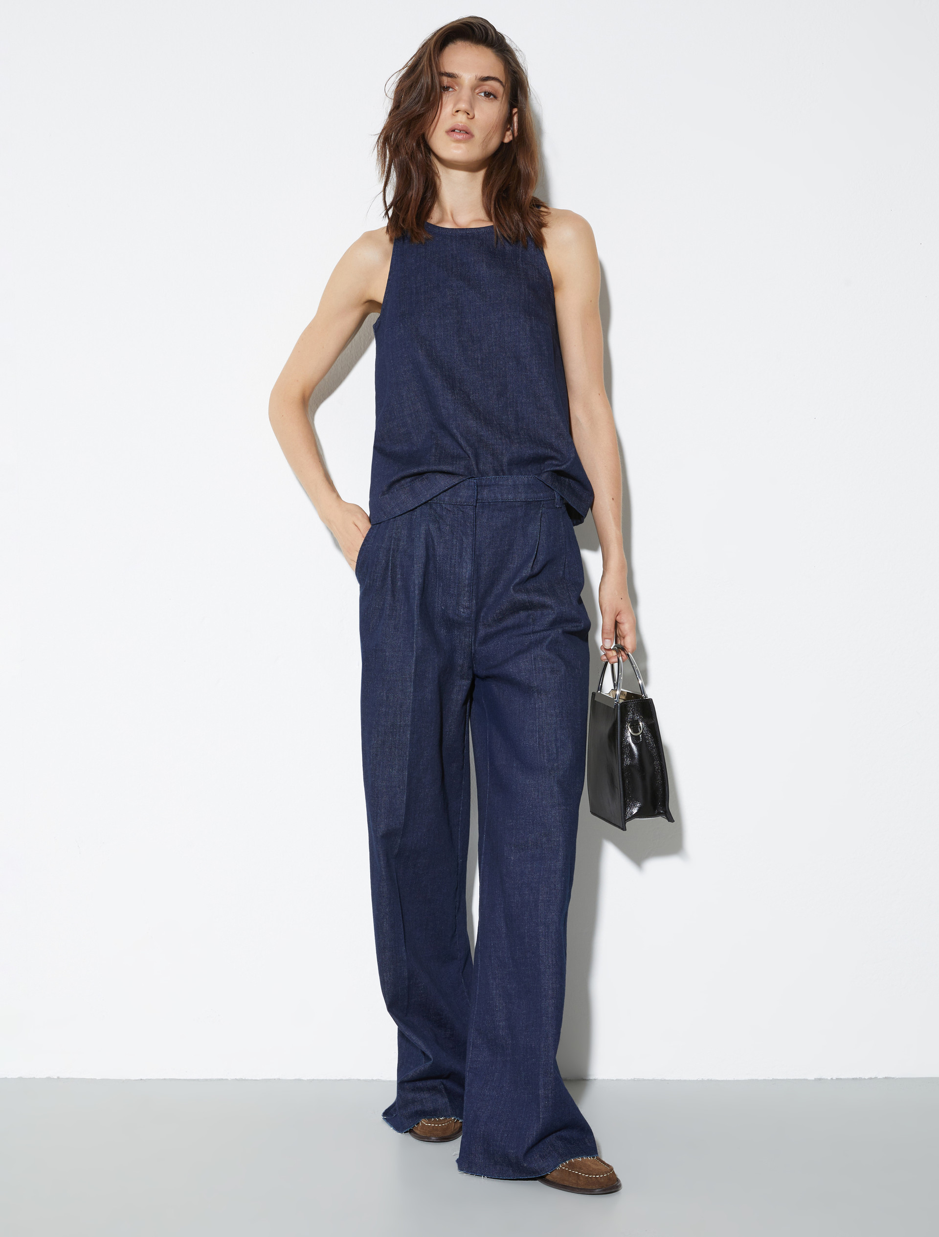 Denim top with slit - BLUE JEANS - MAX&Co. - 4