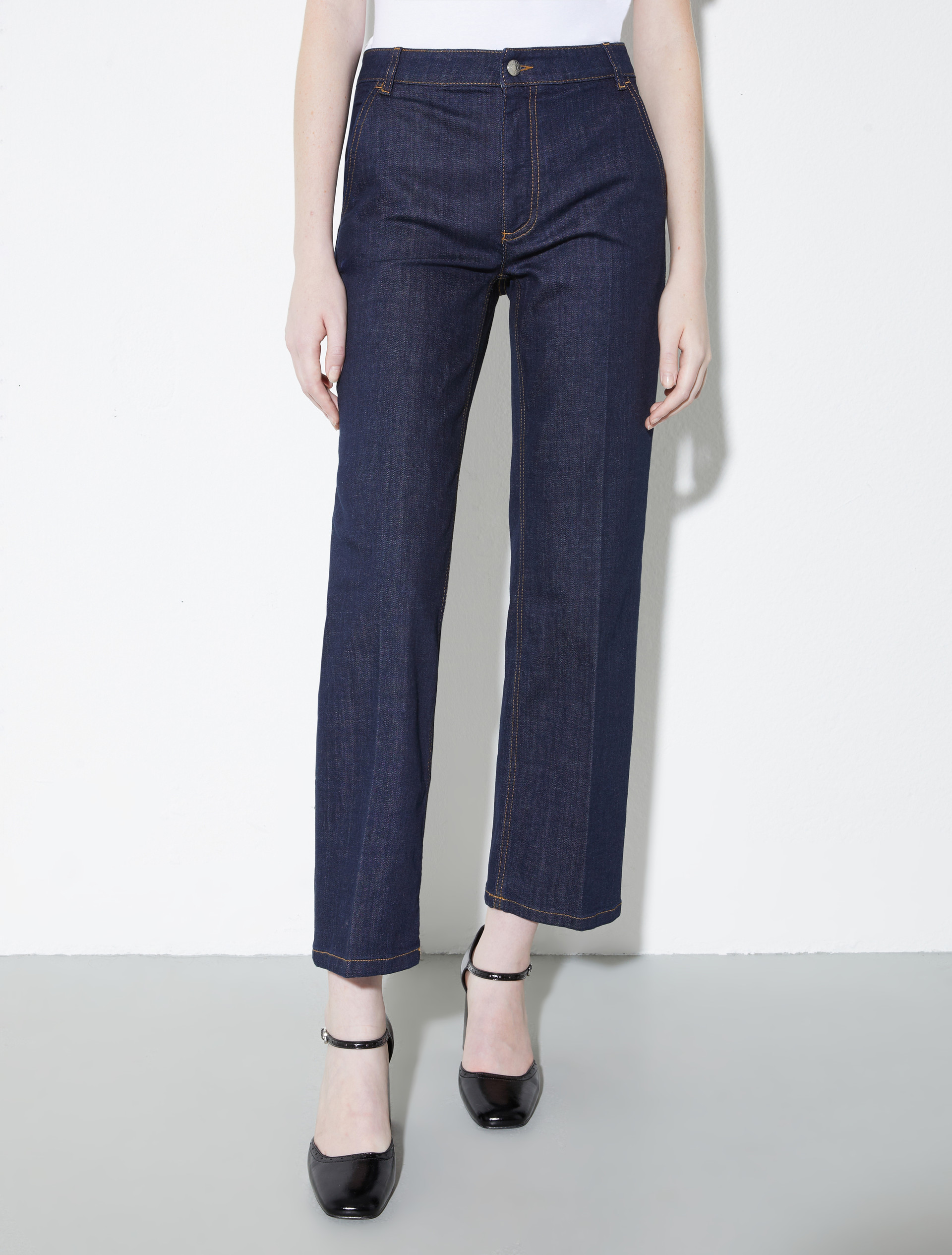 Re-Edit straight-leg jeans, blue jeans | MAX&Co. Re-Edit straight-leg jeans - BLUE JEANS - MAX&Co.