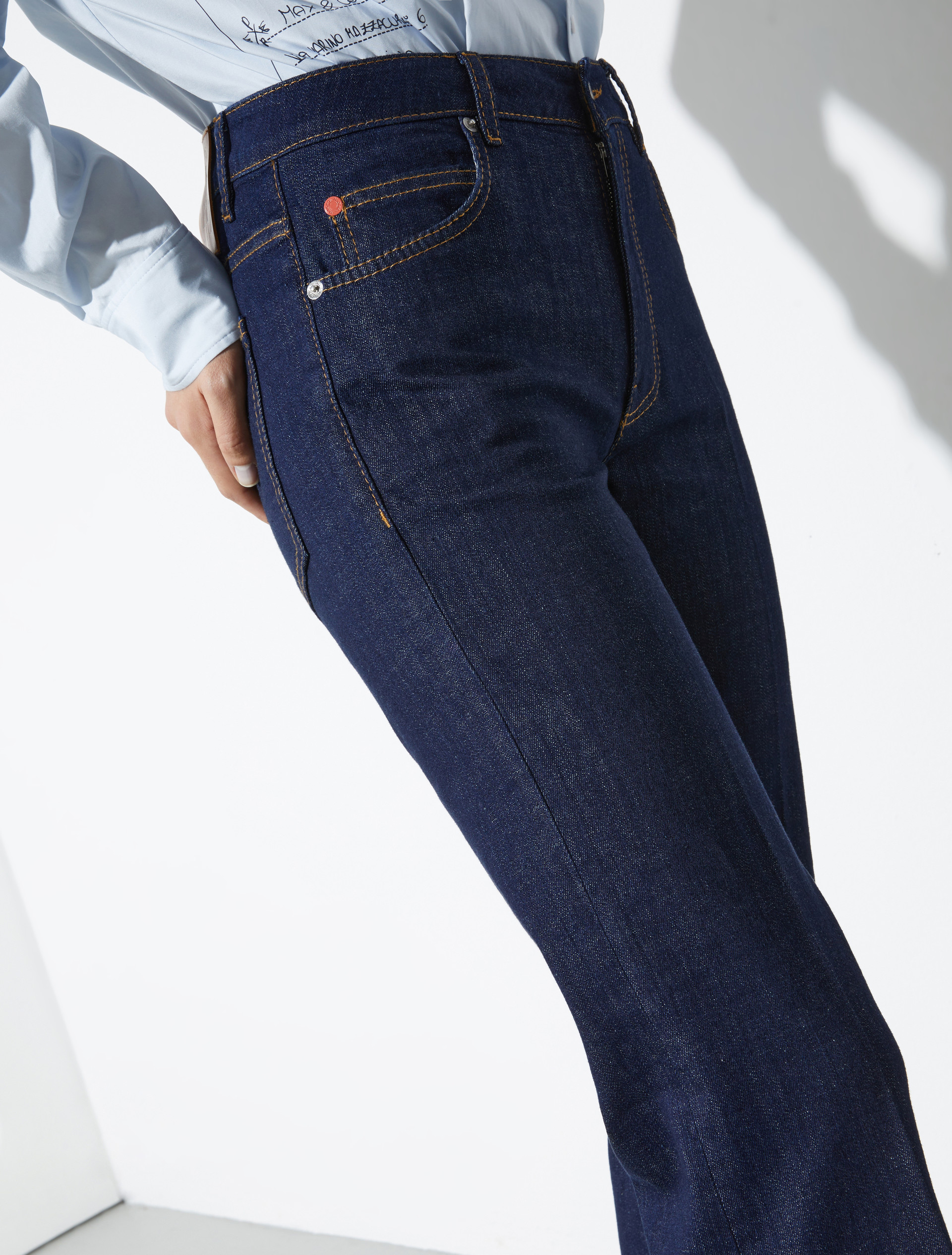 Raw-denim bootcut jeans, blue jeans | MAX&Co. Raw-denim bootcut jeans - BLUE JEANS - MAX&Co. - 3
