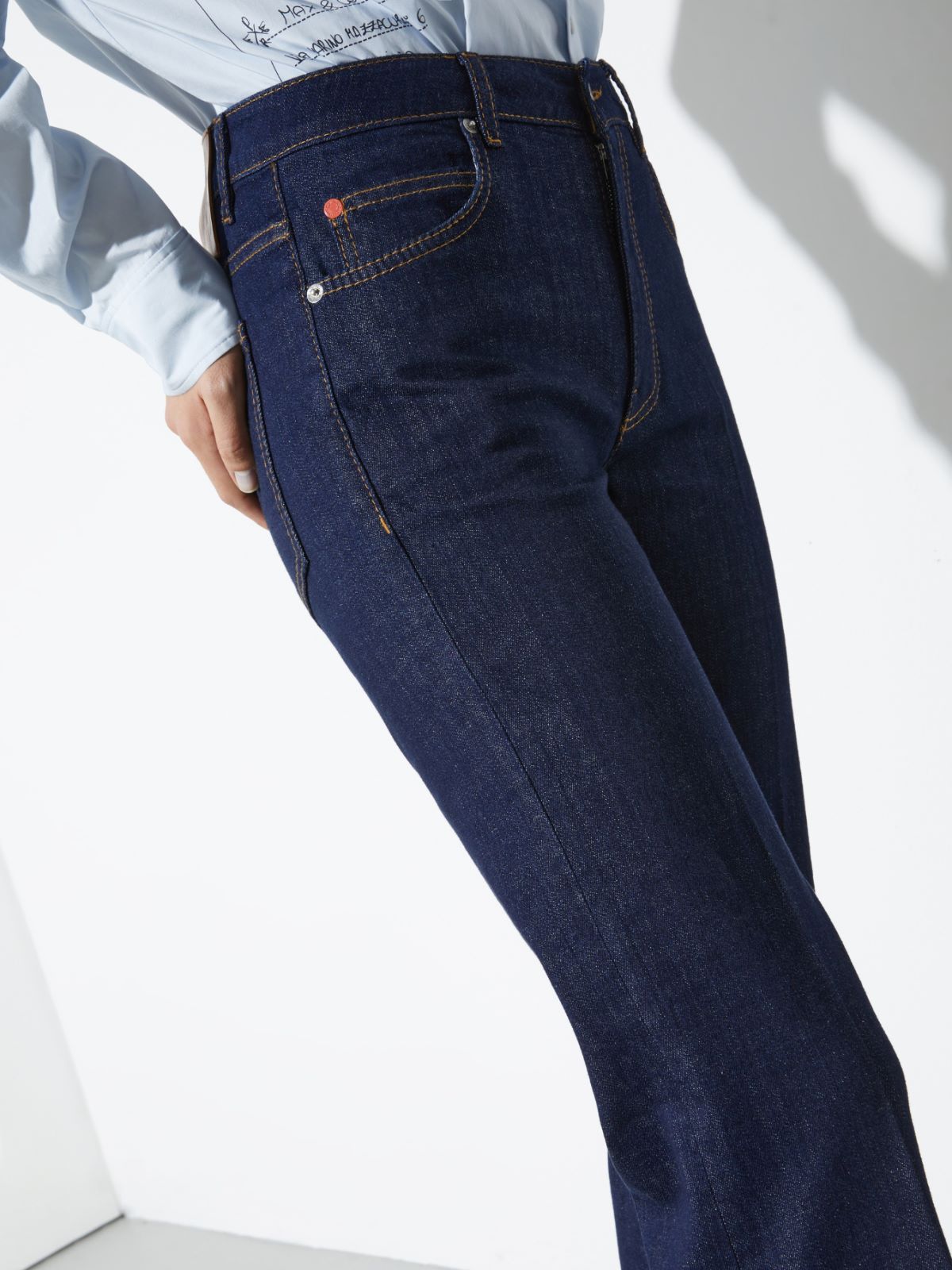 Raw-denim bootcut jeans - BLUE JEANS - MAX&Co. - 3