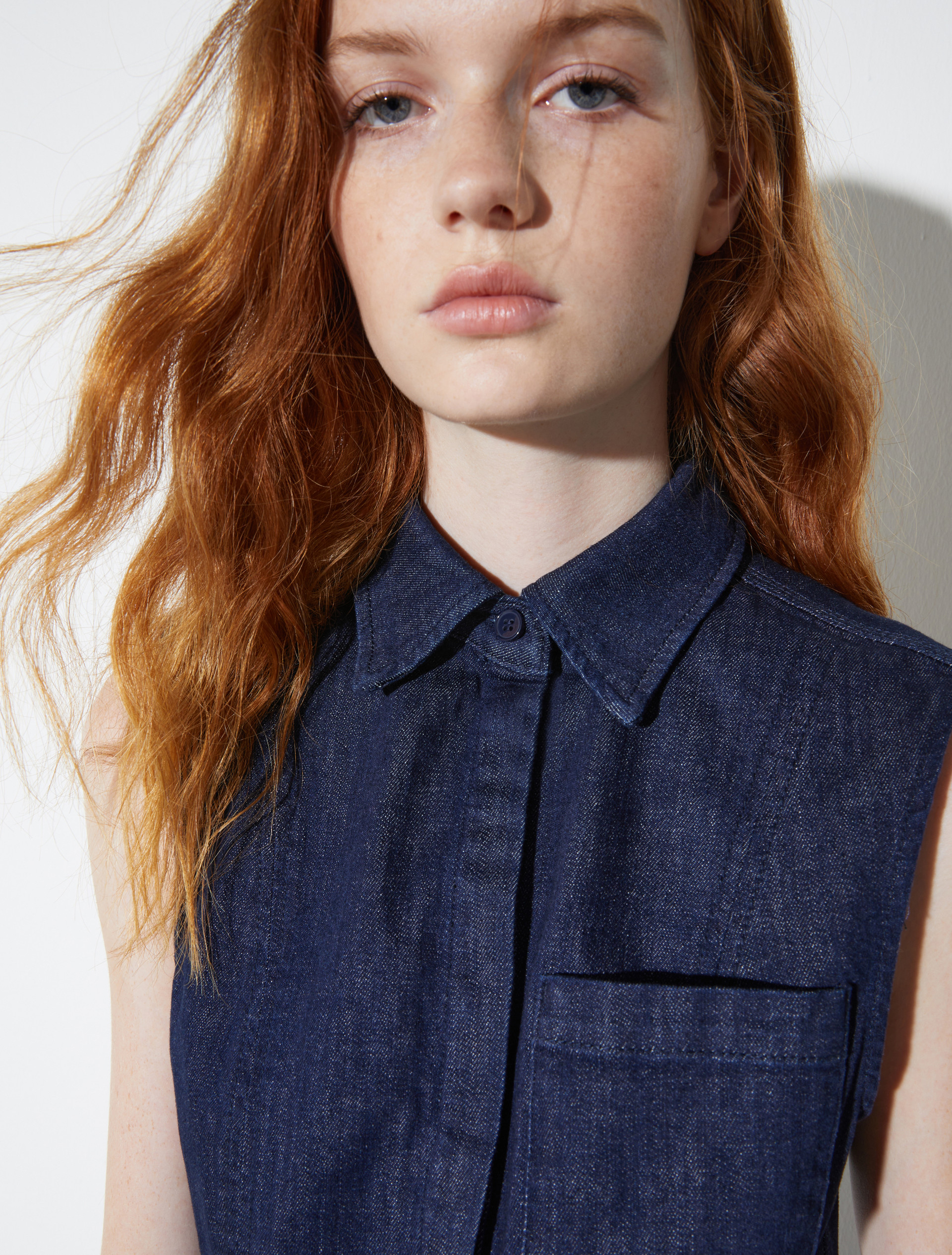 Fit & flare denim shirt dress, blue jeans | MAX&Co. Fit & flare denim shirt dress - BLUE JEANS - MAX&Co. - 3