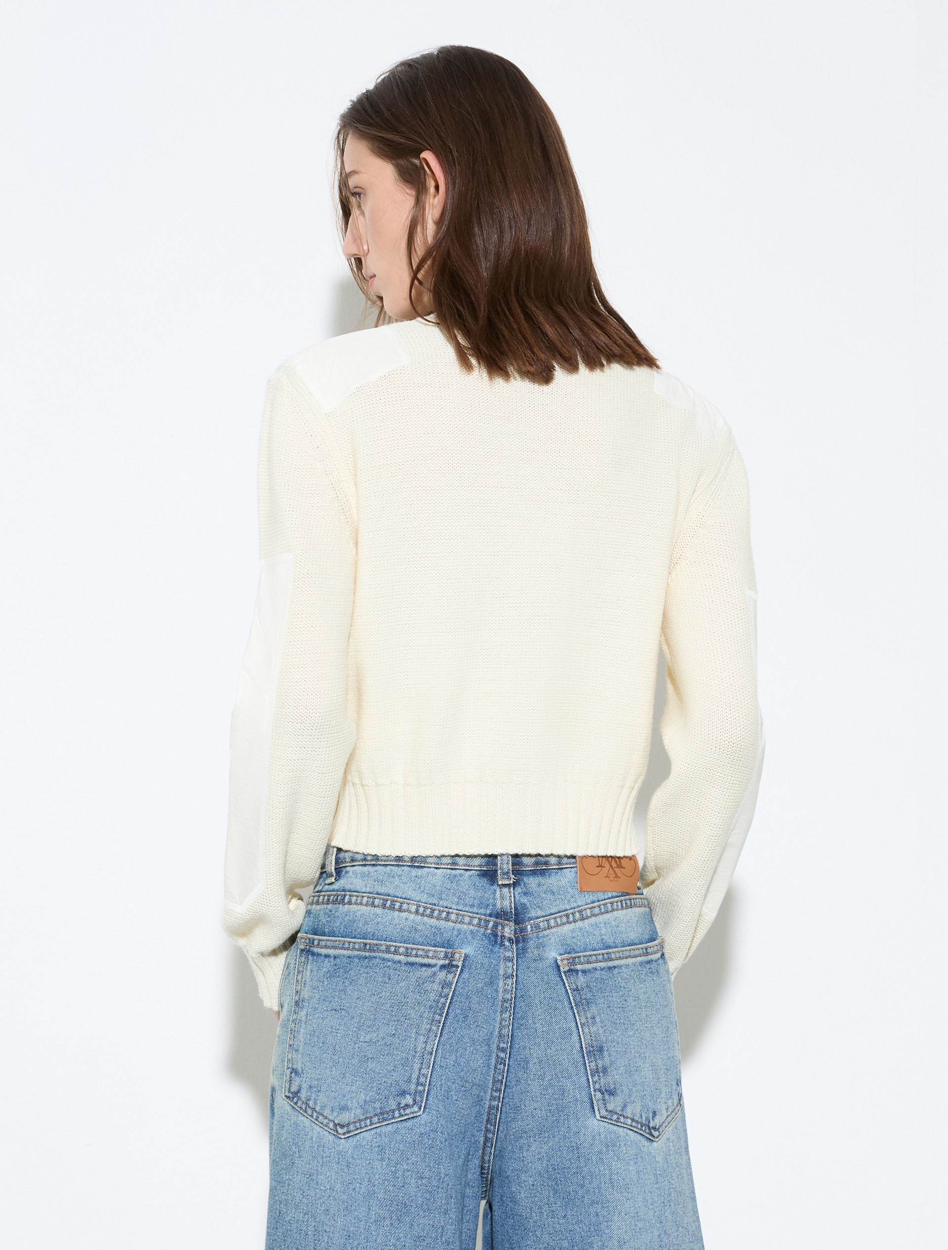 Cardigan avec détails en duchesse - LAIT - MAX&Co. - 2